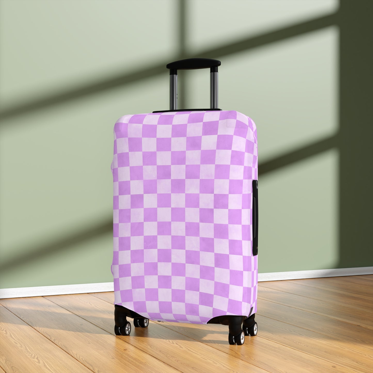 Pastel Checkers Luggage Cover - Checkers Suitcase Cover