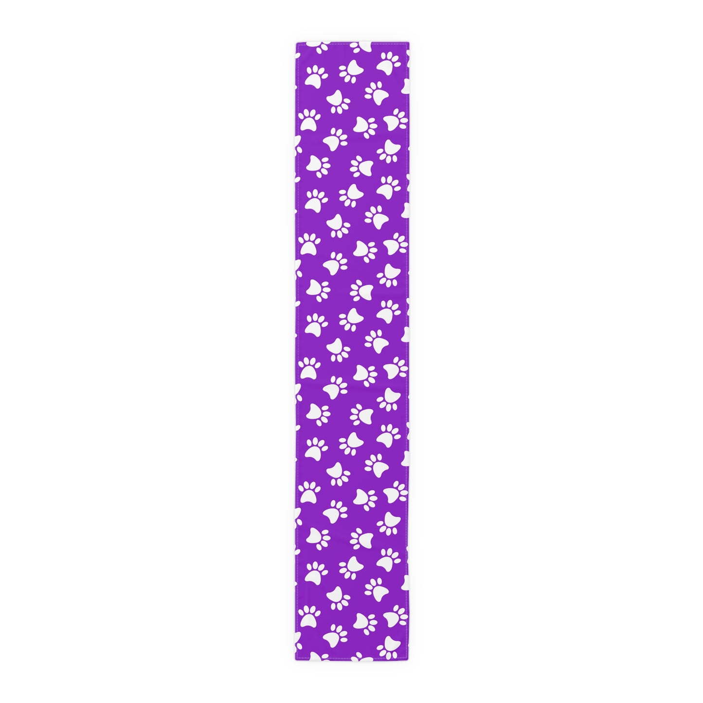 Paw Print Table Runner - Cozy Pet-Themed Decor, Cotton Twill or Polyester - Perfect for Animal Lovers