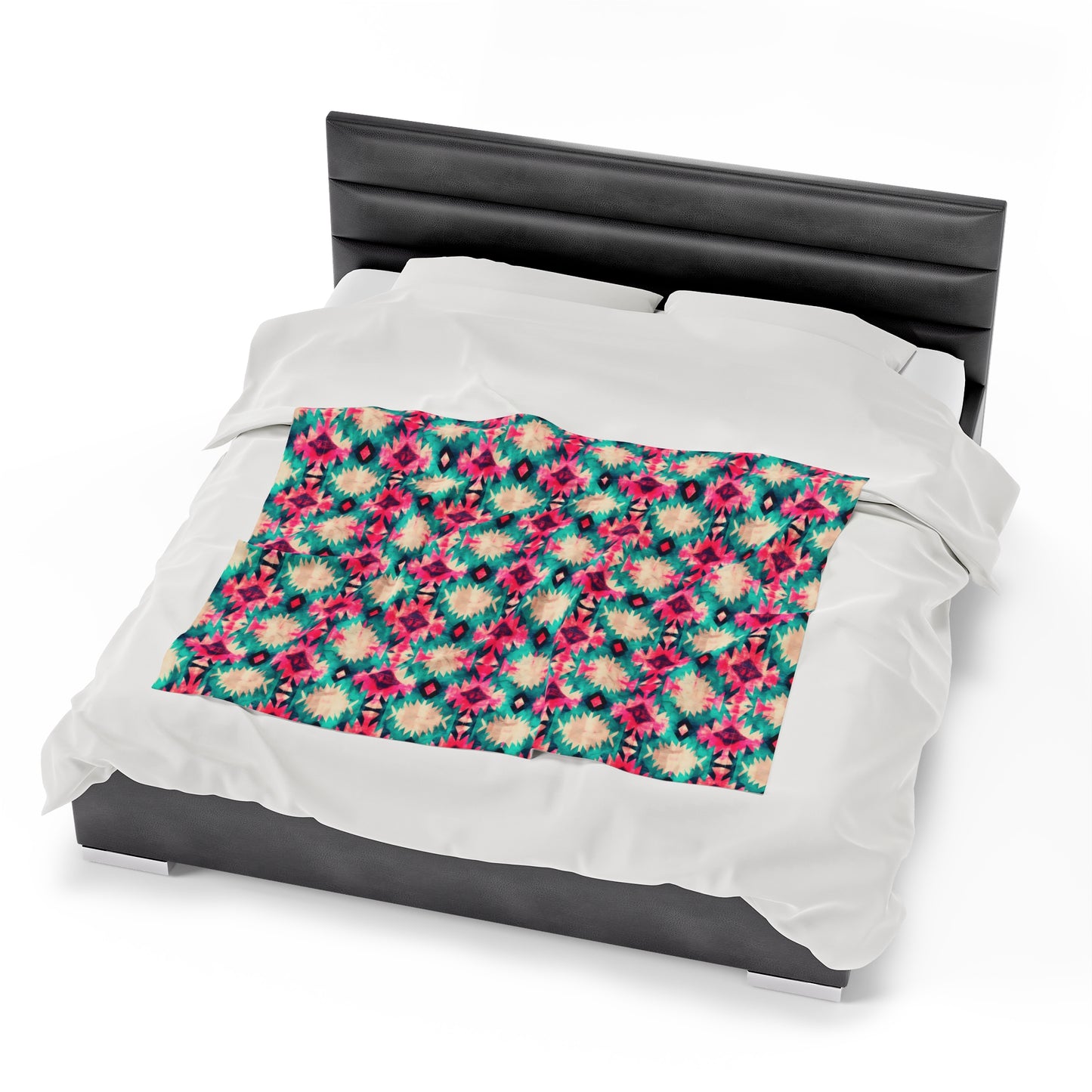 Aztec Velveteen Plush Blanket | Soft, Luxurious, Cultural, and Comforting | Available in Multiple Sizes