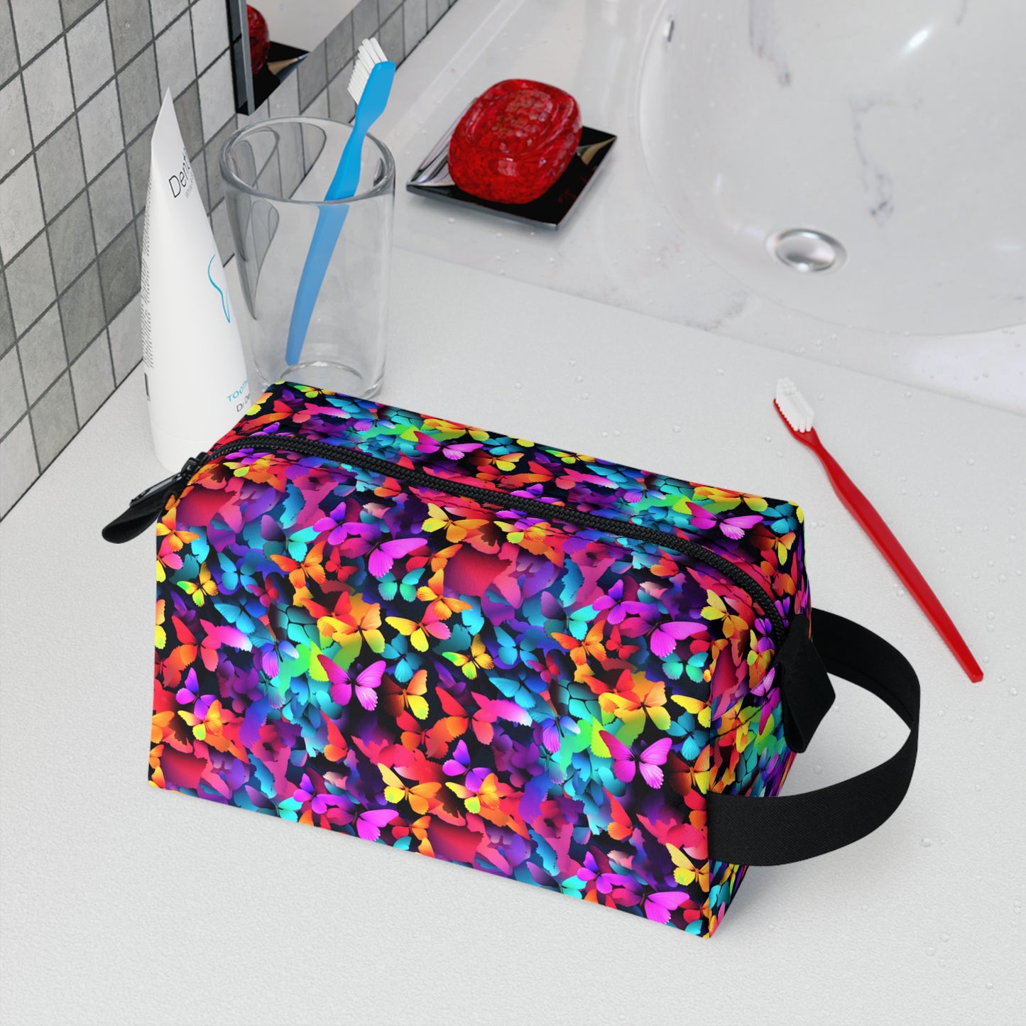 Butterfly Toiletry Bag | Durable & Water-Resistant Makeup Organizer | Perfect for Travel, Camping, College Dorms