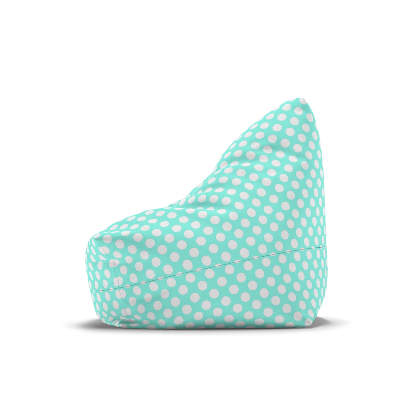 Pastel Polka Dot Bean Bag Chair Cover - Soft Polyester Slipcover with Secure Zip - Fits Various Sizes