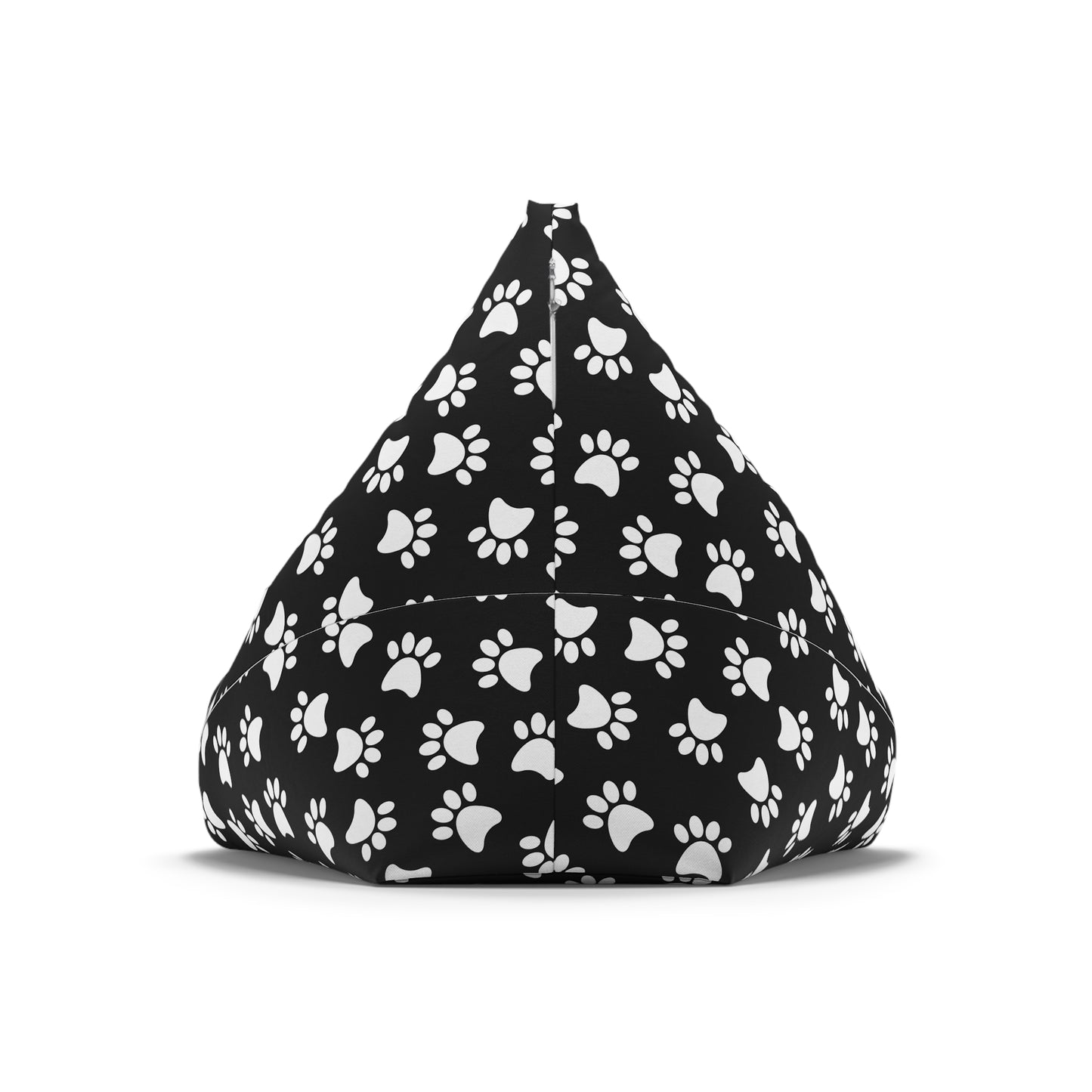 Paw Print Bean Bag Chair Cover - Cozy Polyester, Locking Zipper, 2 Sizes, Pet Lover Gift