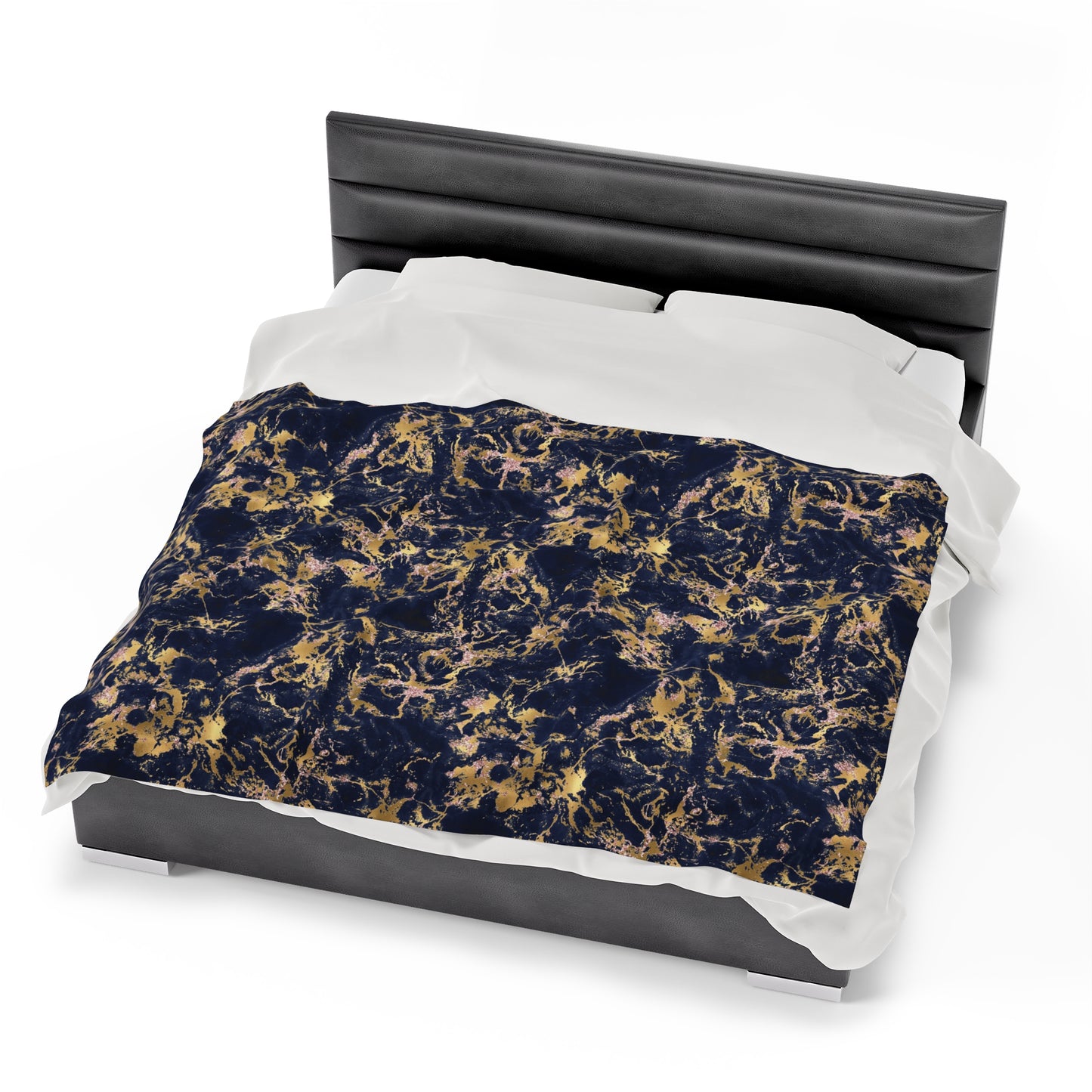 Marble Print Velveteen Plush Blanket | Soft, Elegant, Luxurious and Comforting | Available in Multiple Sizes