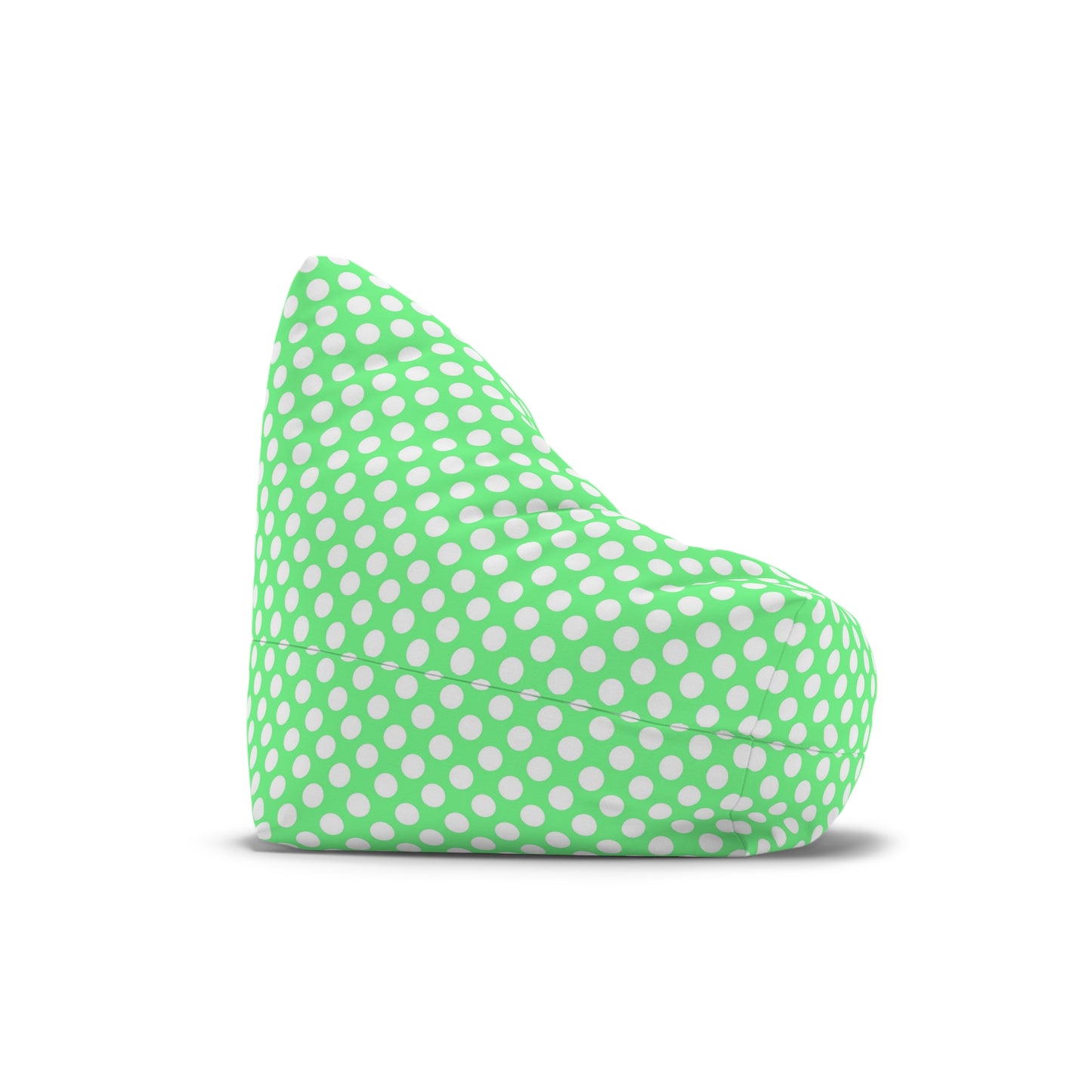 Pastel Polka Dot Bean Bag Chair Cover - Soft Polyester Slipcover with Secure Zip - Fits Various Sizes