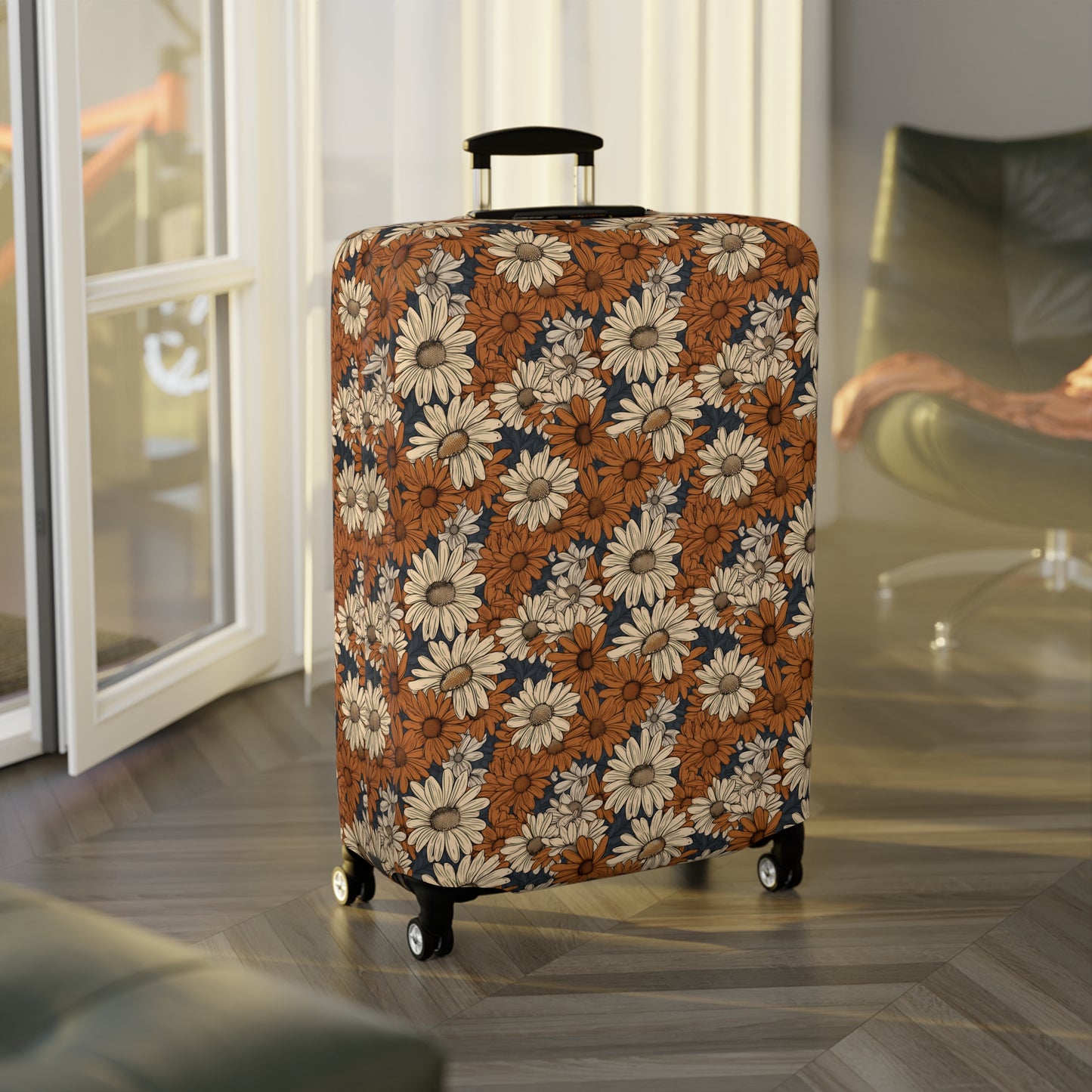 Daisy Luggage Cover - Daisy Floral Suitcase Protector