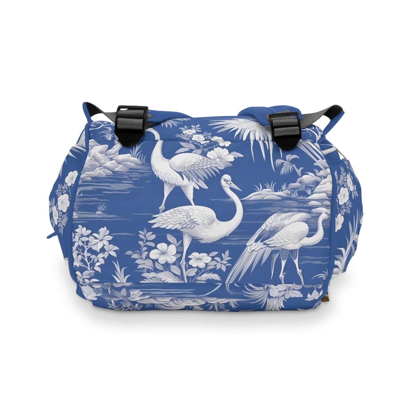 Chinoiserie Diaper Backpack - Elegant & Practical Baby Bag with Traditional Asian Motifs, Perfect for Stylish Parents