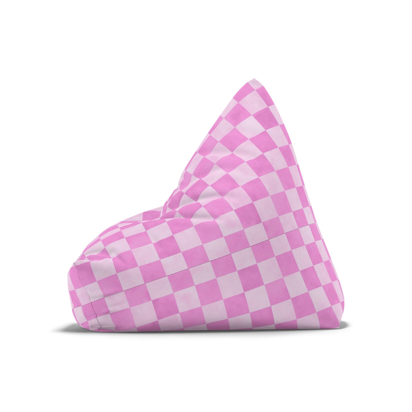 Pastel Checkers Bean Bag Chair Cover - Soft-Touch Polyester Slipcover with Secure Zip