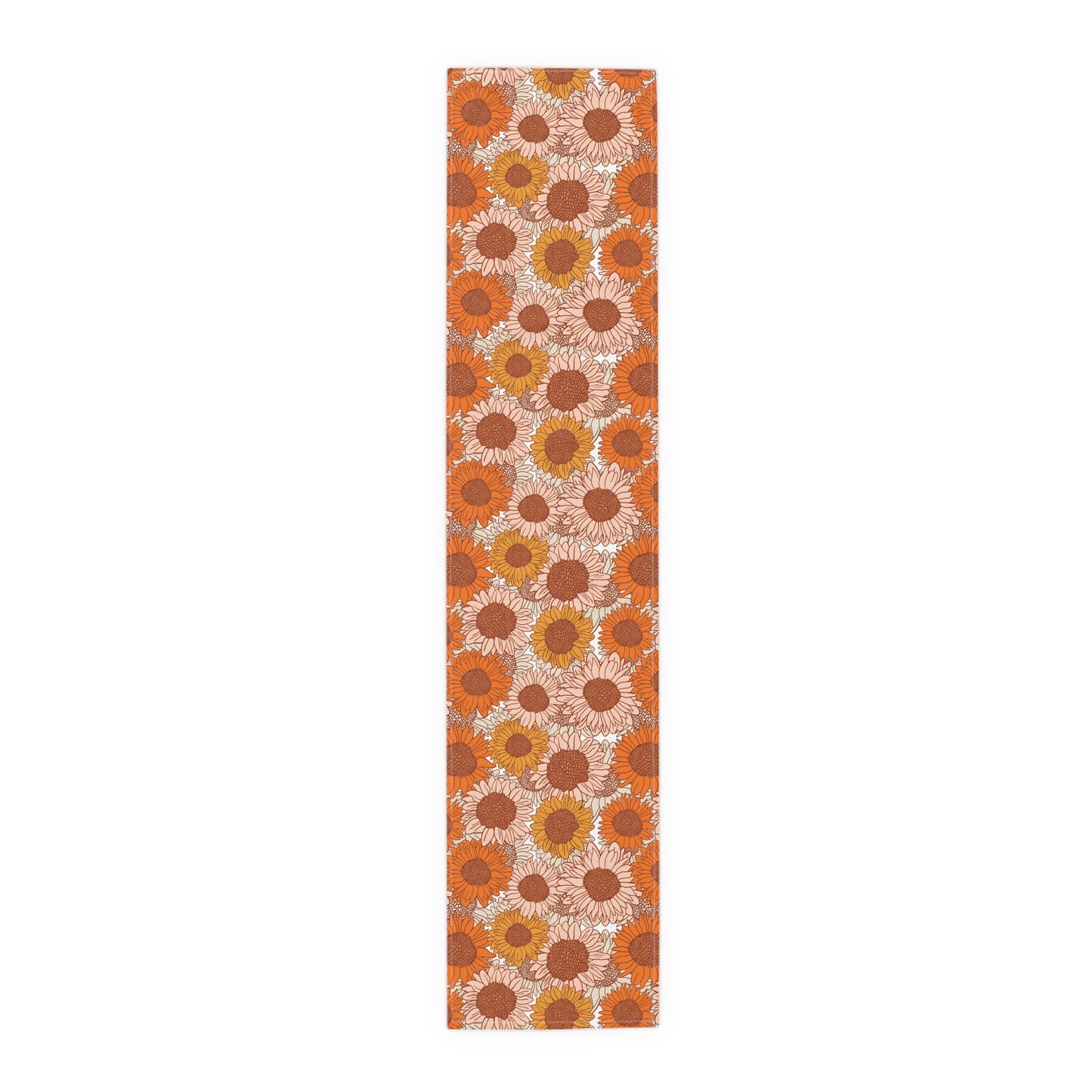 Sunflower Print Table Runner - Bright and Cheerful, Cotton Twill or Polyester - Perfect for Sunny Home Decor