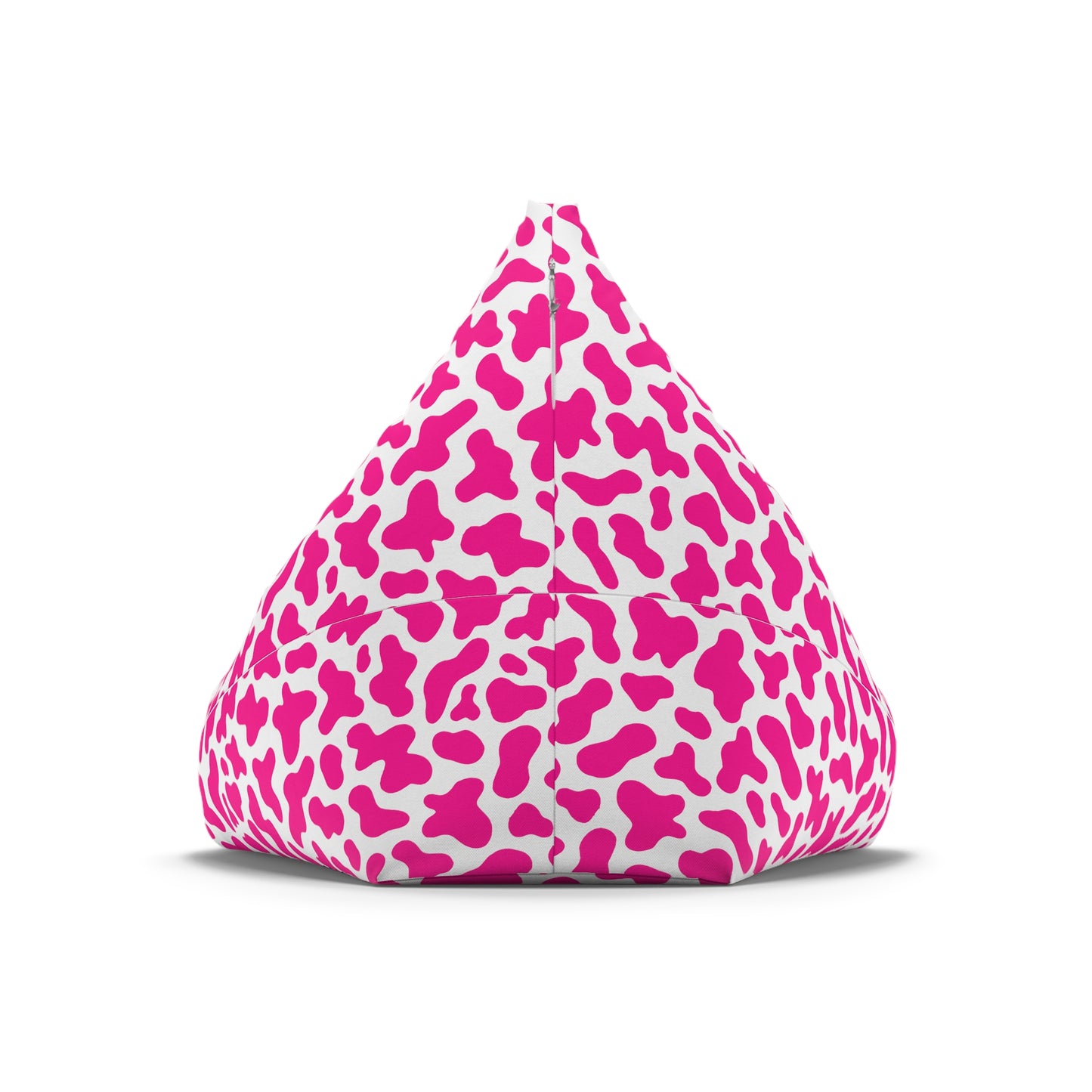 Cow Print Bean Bag Chair Cover - Durable Polyester, Locking Zipper, 2 Sizes