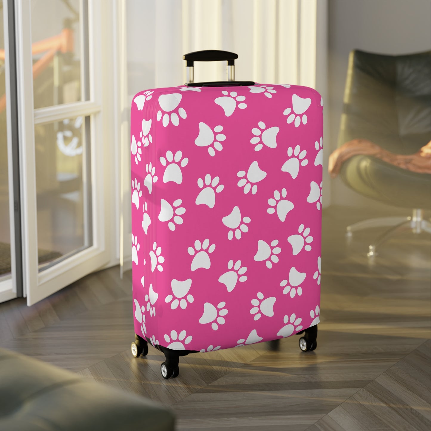 Paw Print Luggage Cover - Stylish Paw Print Suitcase Protector