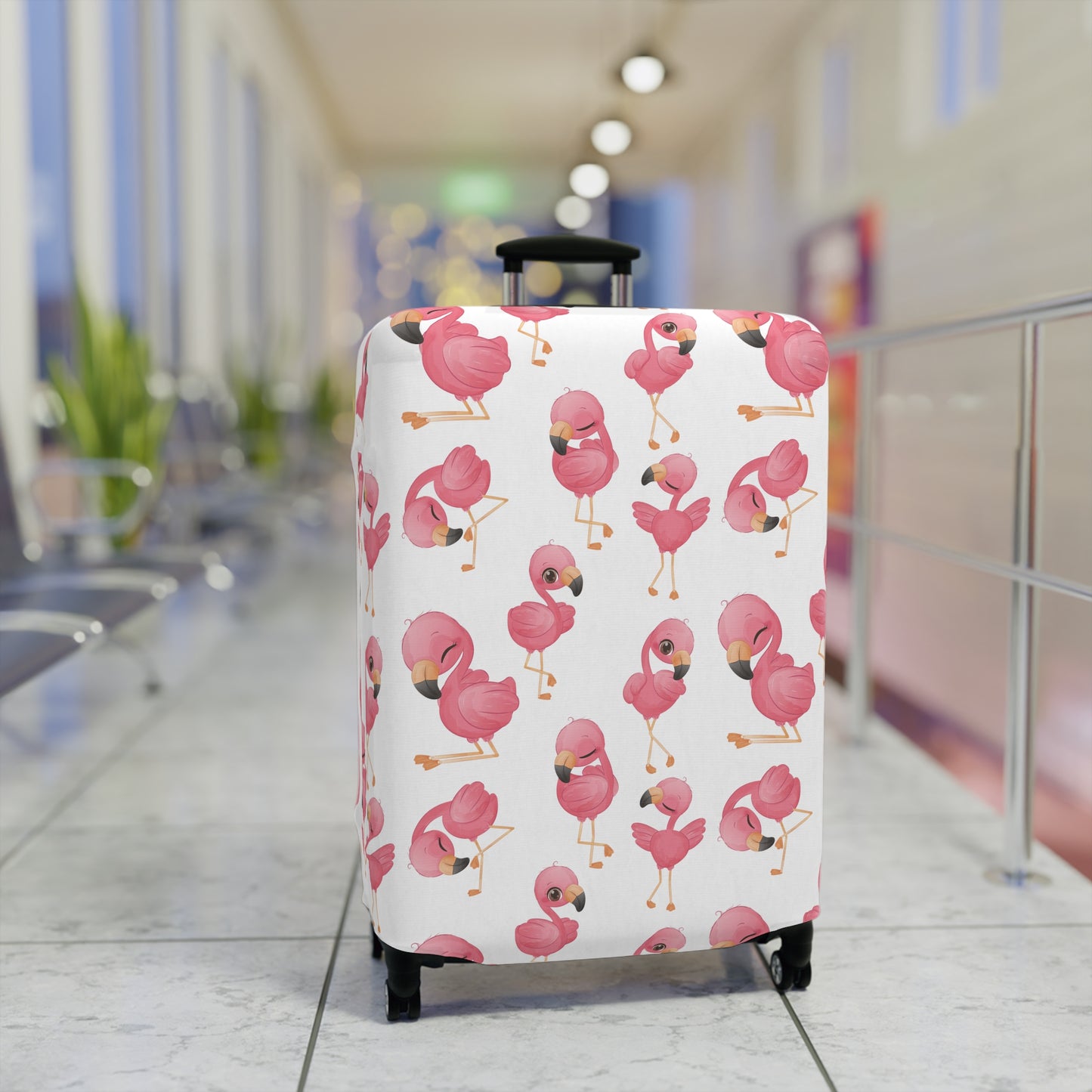 Flamingo Luggage Cover - Tropical Suitcase Protector