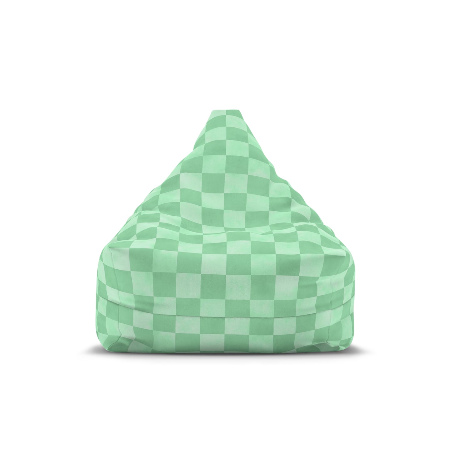 Pastel Checkers Bean Bag Chair Cover - Soft-Touch Polyester Slipcover with Secure Zip