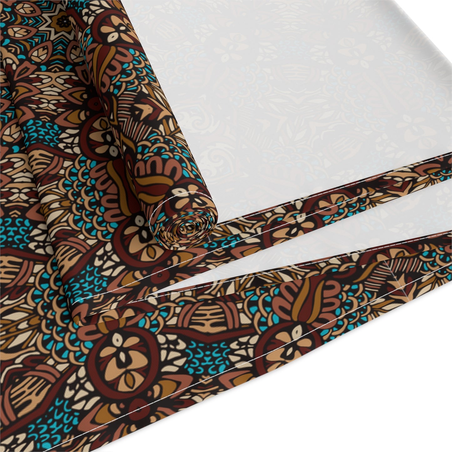 Mandala Print Table Runner - Intricate Patterns, Cotton Twill or Polyester - Ideal for Decorative Home Accents