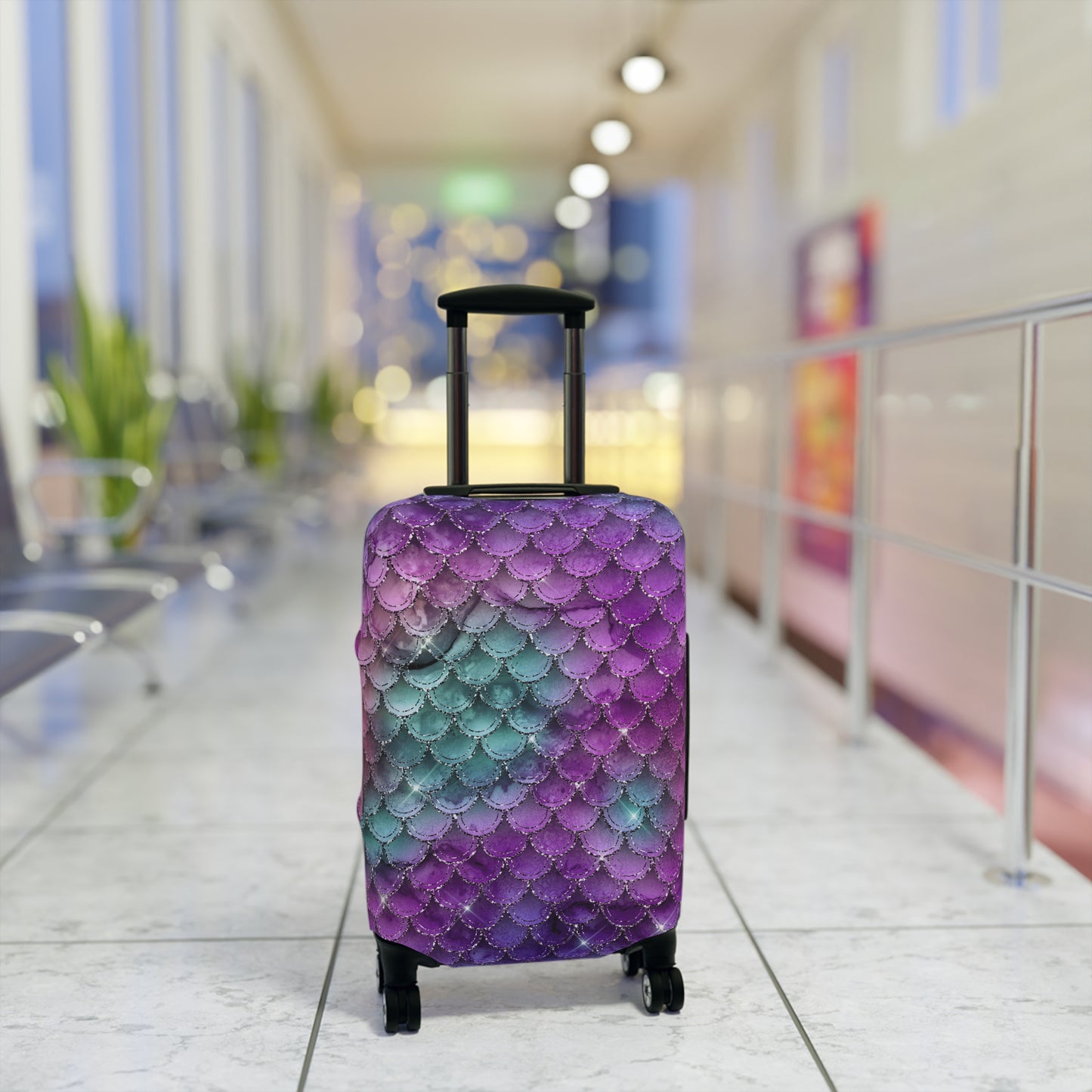 Mermaid Scales Luggage Cover - Mermaid Suitcase Cover