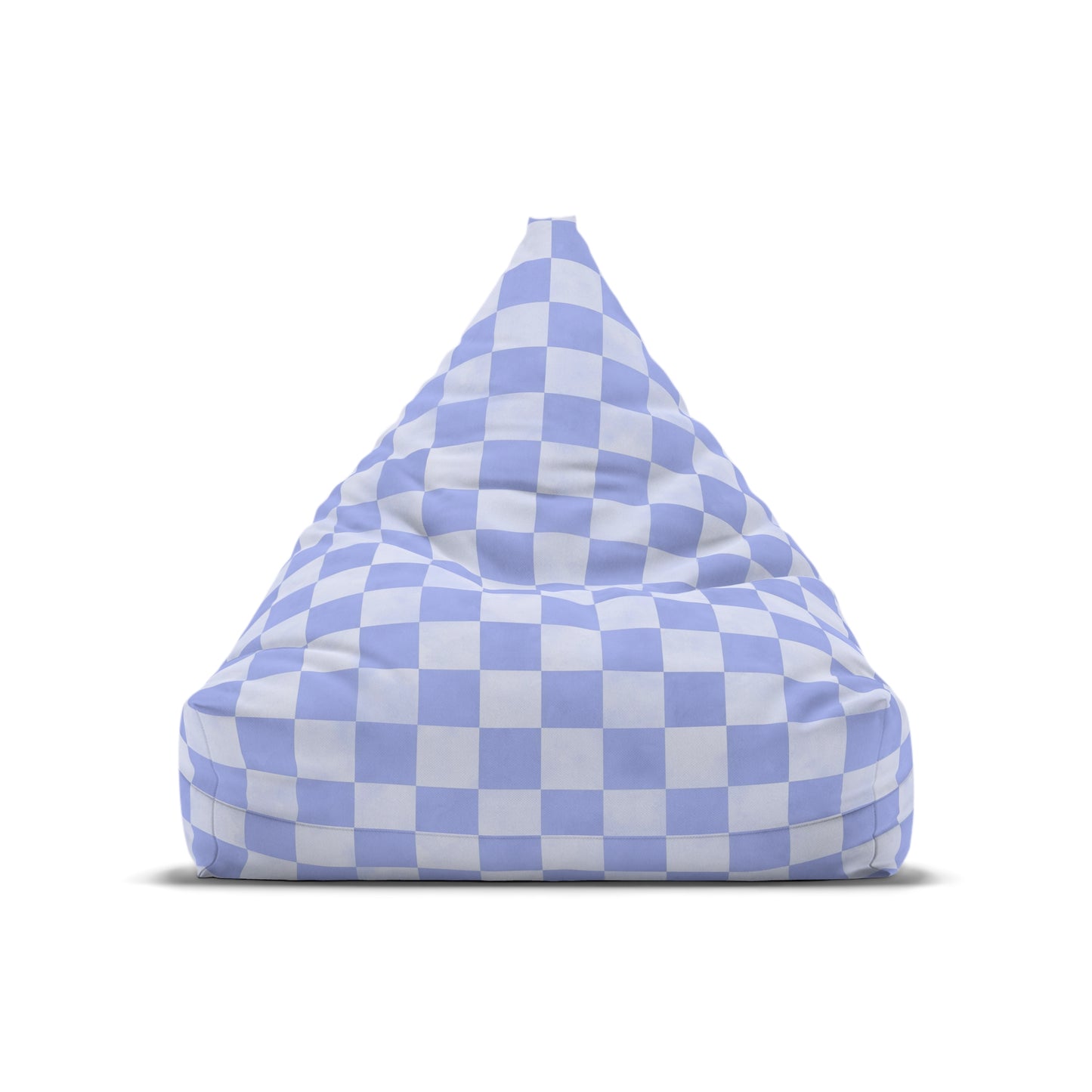 Pastel Checkers Bean Bag Chair Cover - Soft-Touch Polyester Slipcover with Secure Zip