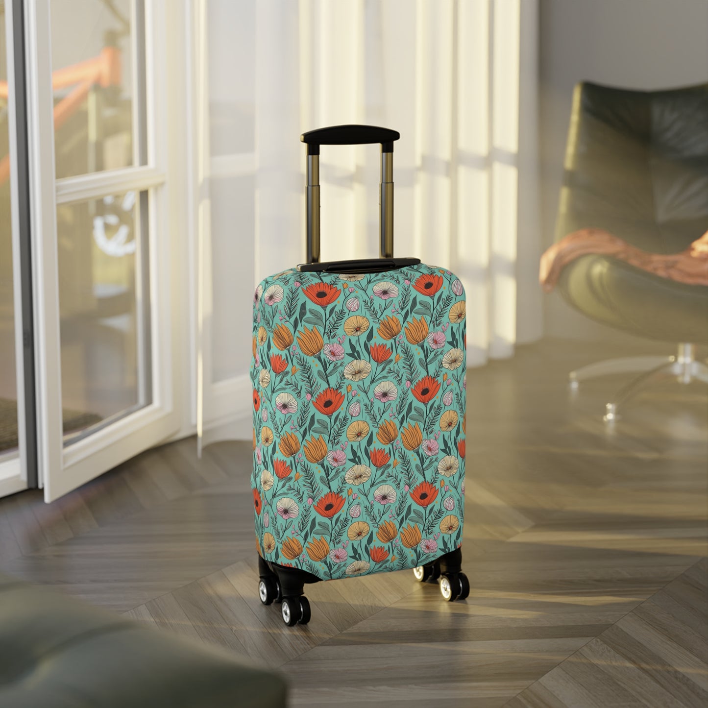 Boho Floral Luggage Cover - Trendy Travel Floral Suitcases Cover