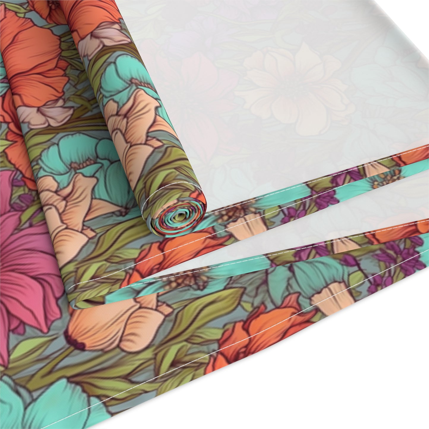 Boho Floral Table Runner - Vibrant Designs in Cotton Twill or Polyester - Ideal for Natural Home Decor