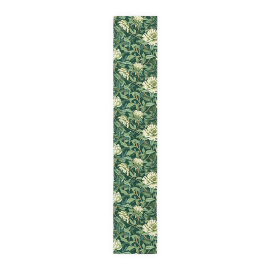 Chinoiserie Print Table Runner - Elegant Asian-Inspired Elegance, Cotton Twill or Polyester - Perfect for Cultural Home Decor