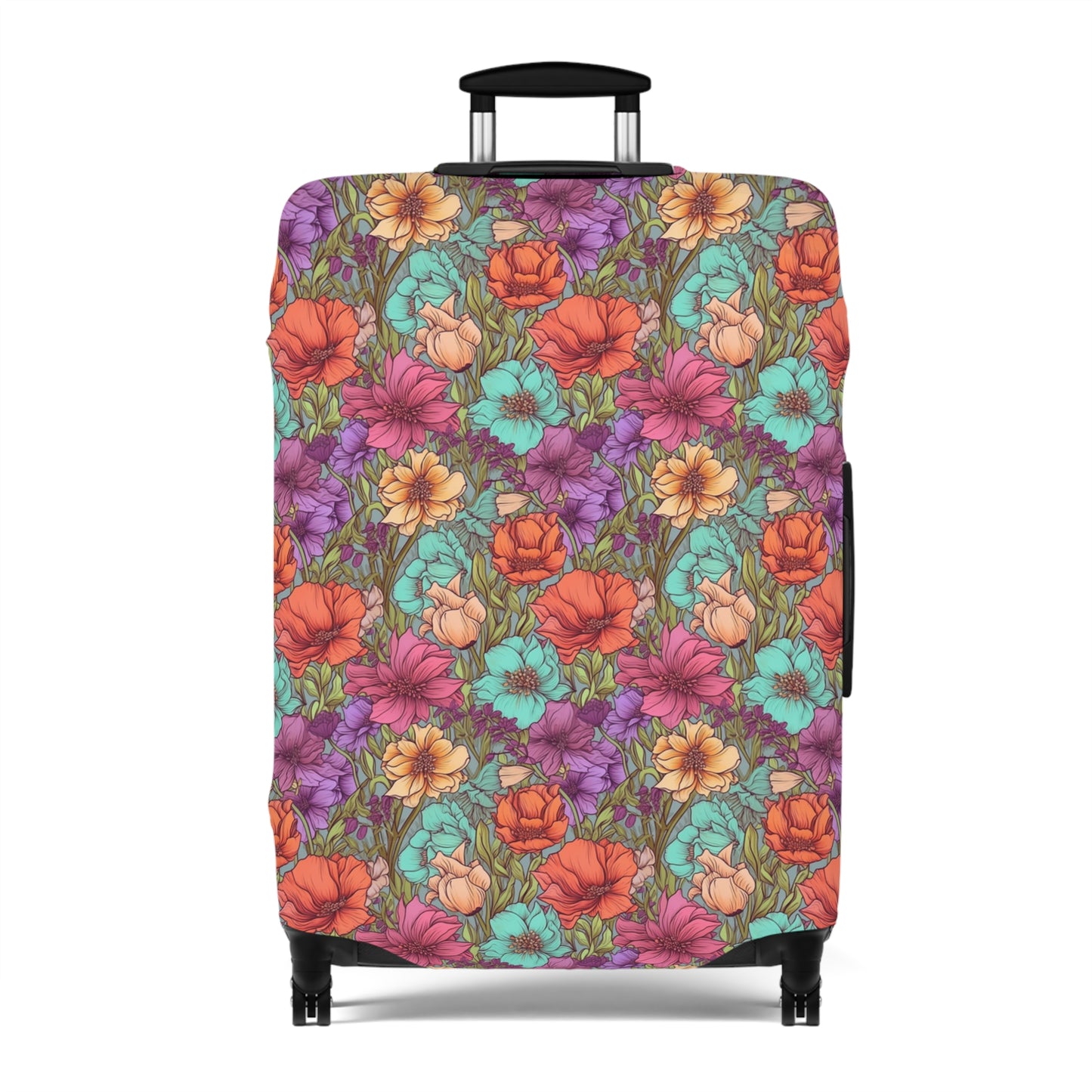 Boho Floral Luggage Cover - Trendy Travel Floral Suitcases Cover
