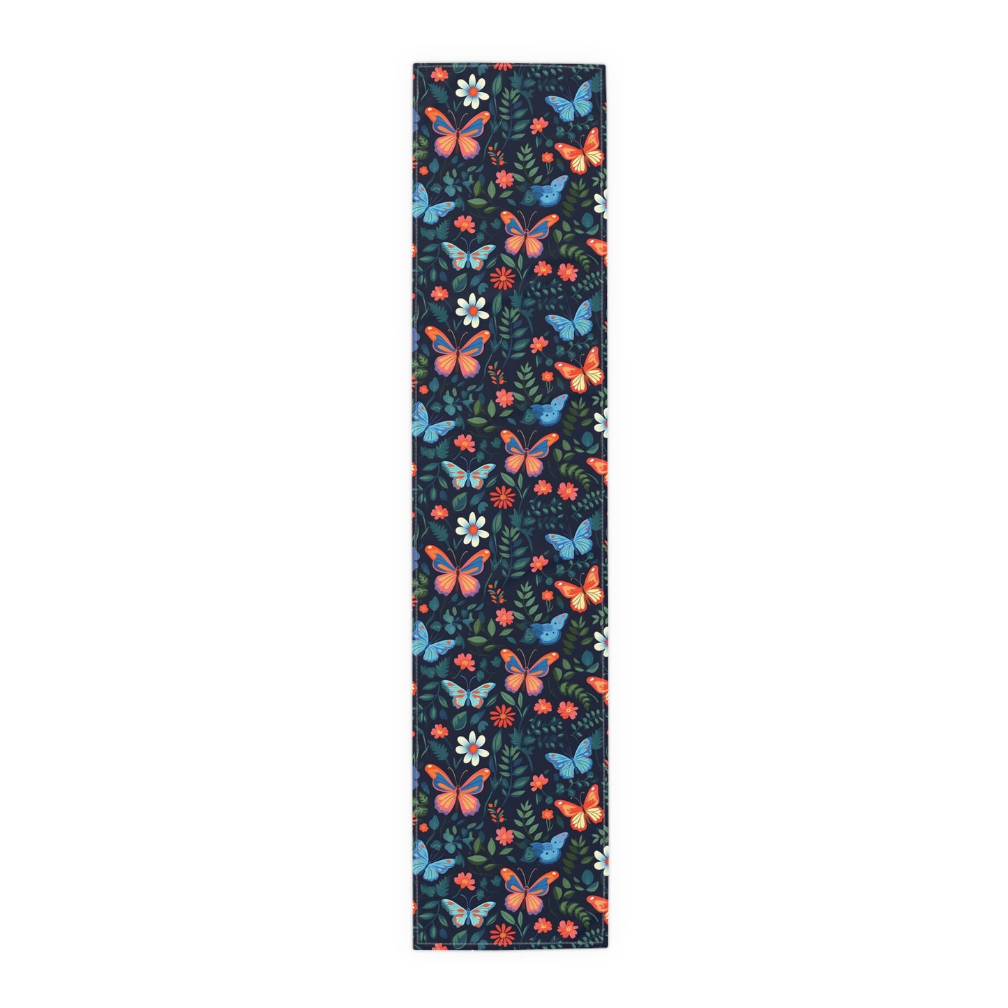Butterfly Table Runner - Vibrant Patterns, Cotton Twill or Polyester - Perfect for Home Decor & Unique Gifts