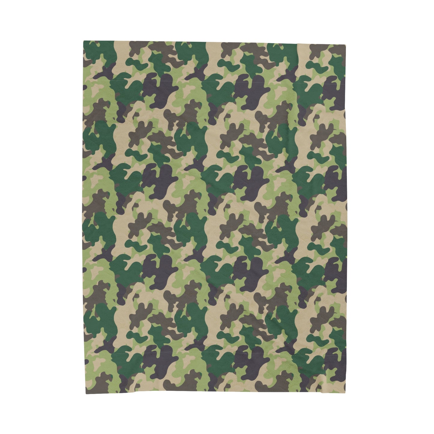 Camouflage Velveteen Plush Blanket | Soft, Rugged, Luxurious and Comforting | Available in Multiple Sizes