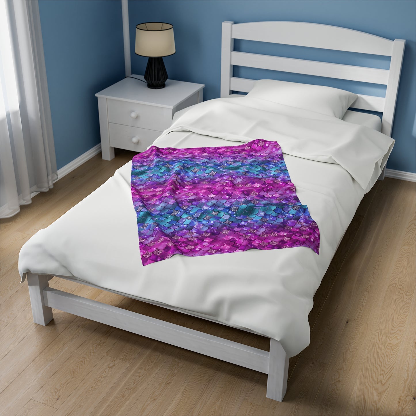 Mermaid Velveteen Plush Blanket | Soft, Mystical, Luxurious and Comforting | Available in Multiple Sizes