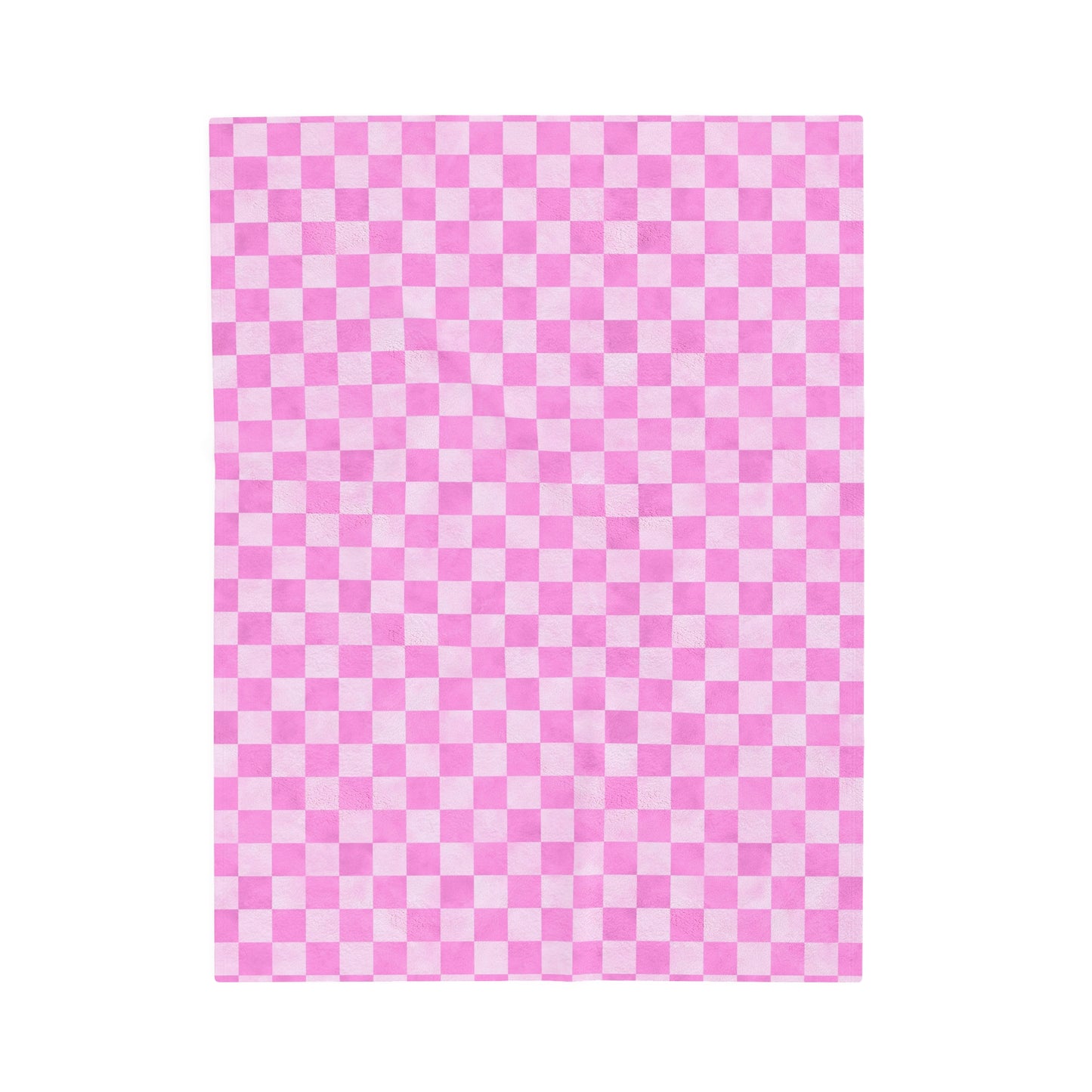 Pastel Checkers Velveteen Plush Blanket | Soft, Trendy, Luxurious and Comforting | Available in Multiple Sizes