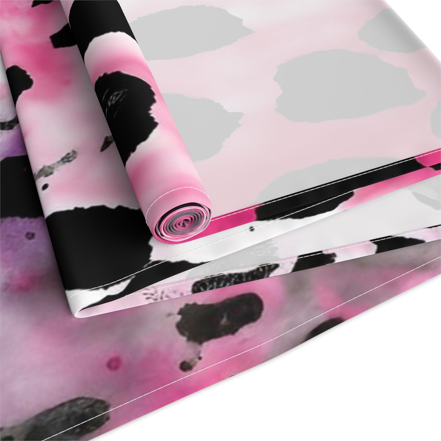 Cow Print Table Runner - Chic Farmhouse Style, Available in Cotton Twill or Polyester - Elevate Your Home Decor
