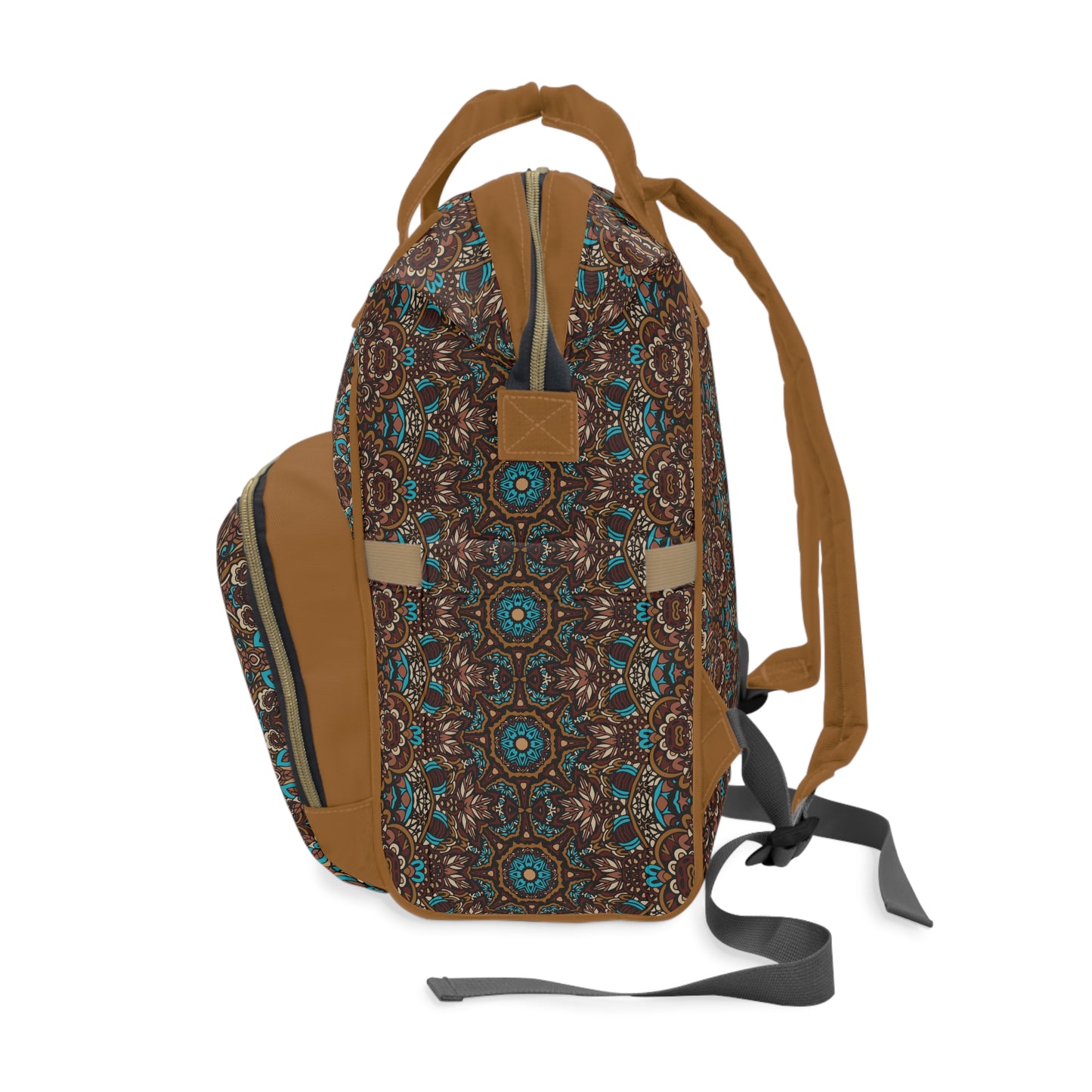 Mandala Diaper Backpack - Artistic & Multifunctional Baby Bag with Mandala Patterns, Ideal for Stylish Parents