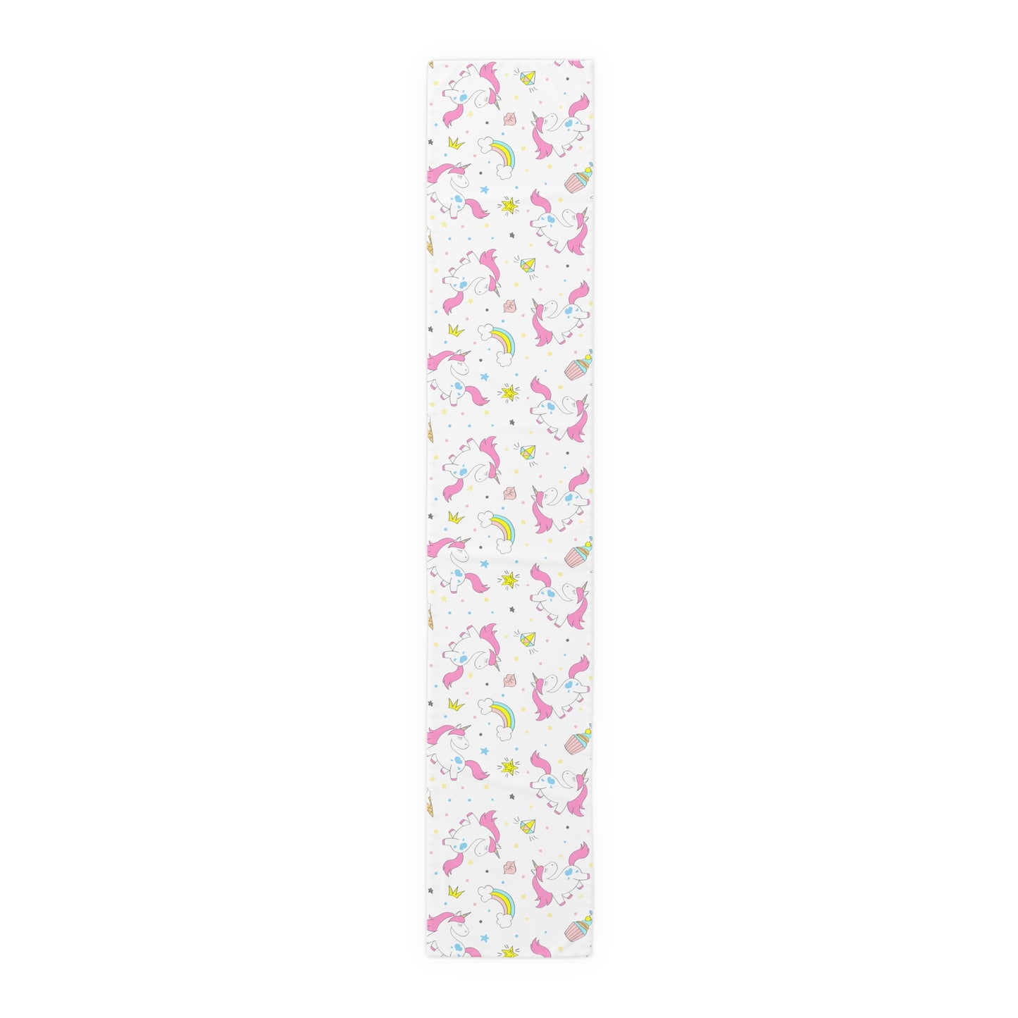 Unicorn Print Table Runner - Magical Elegance, Cotton Twill or Polyester - Perfect for Whimsical & Fantasy Home Decor