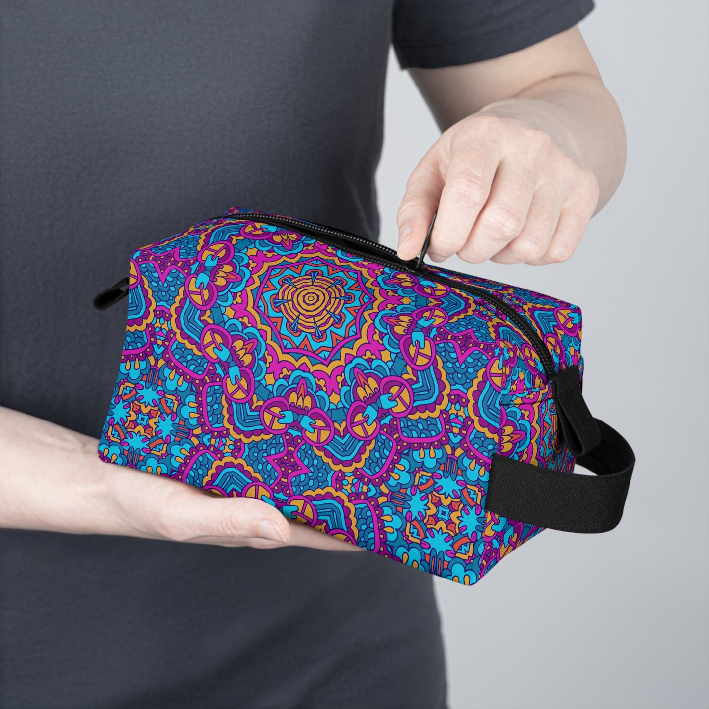 Mandala Toiletry Bag | Spiritual & Durable Organizer | Water-Resistant for Camping, Travel, College