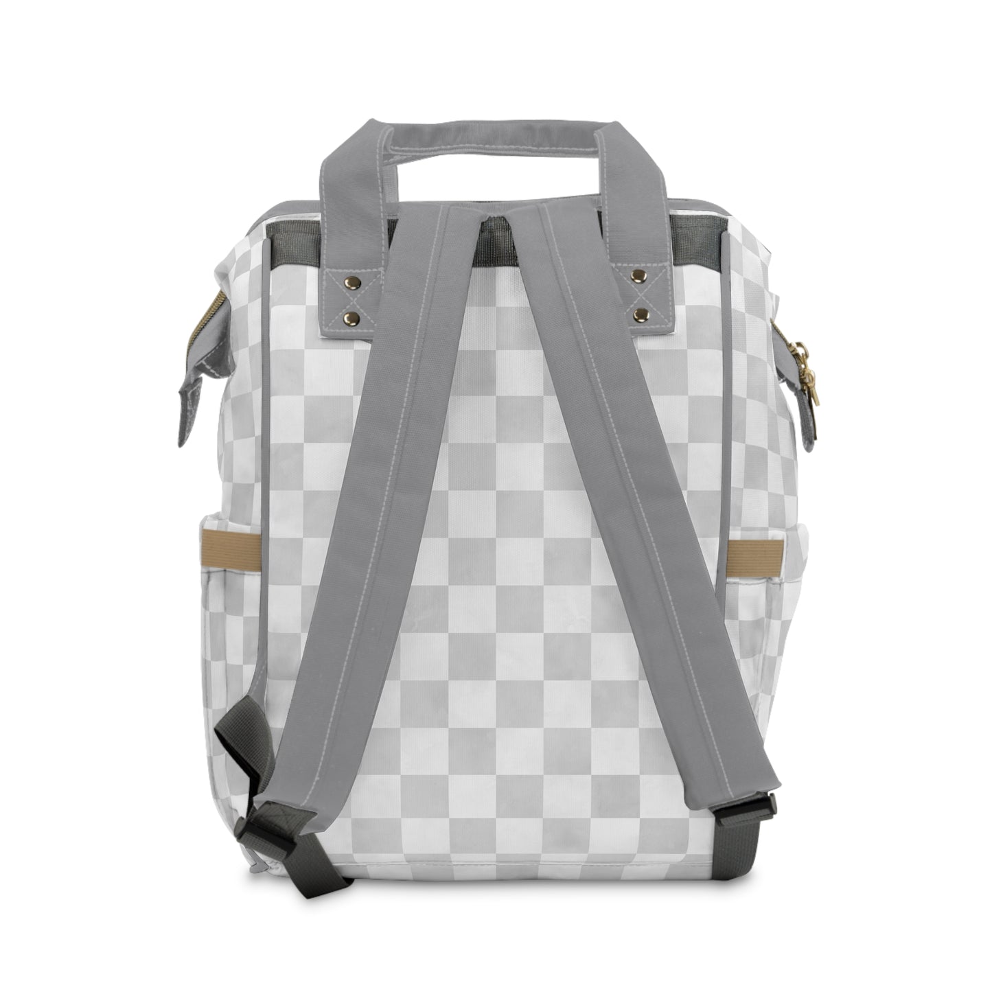 Pastel Checkers Diaper Backpack - Chic & Practical Baby Bag with Checkerboard Patterns, Perfect for Minimalist Parents
