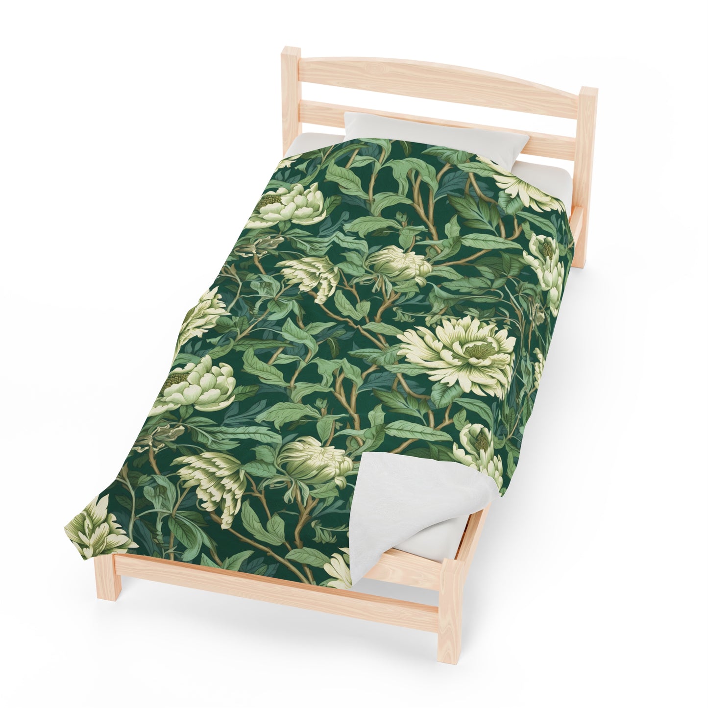 Chinoiserie Velveteen Plush Blanket | Soft, Elegant, Luxurious and Culturally Rich | Available in Multiple Sizes