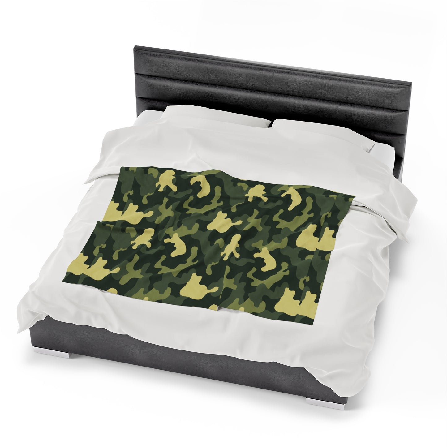 Camouflage Velveteen Plush Blanket | Soft, Rugged, Luxurious and Comforting | Available in Multiple Sizes