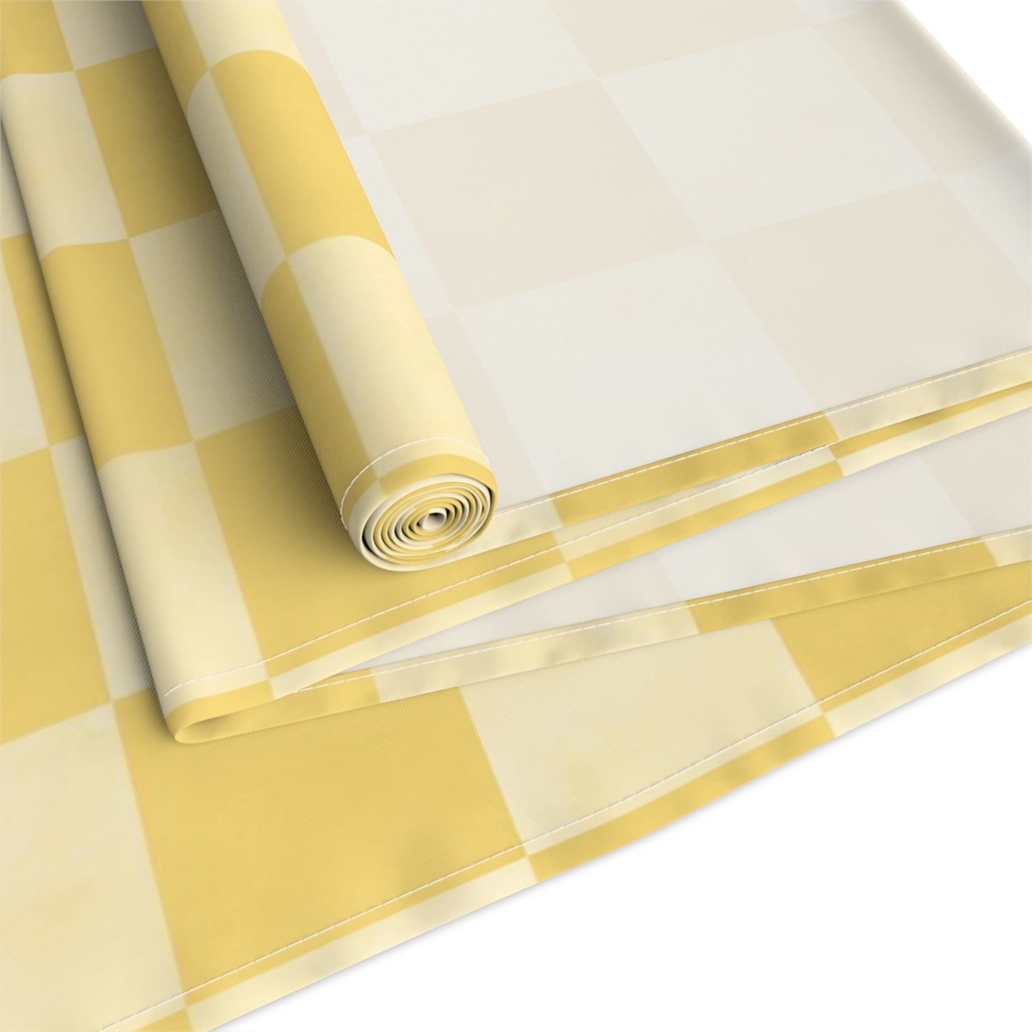 Pastel Checkered Table Runner - Soothing Playfulness, Cotton Twill or Polyester - Perfect for Refreshing & Modern Home Decor