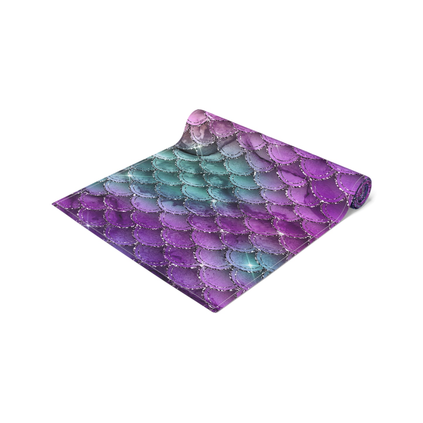 Mermaid Print Table Runner - Mystical Sea Charm, Cotton Twill or Polyester - Perfect for Enchanting Home Decor