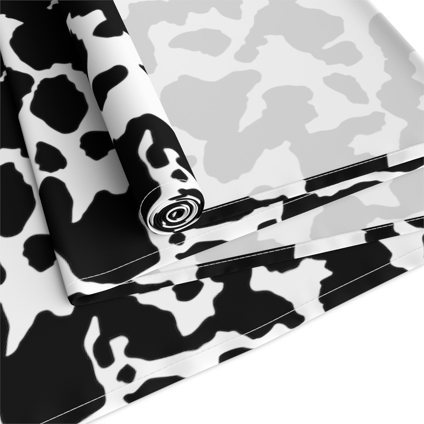 Cowhide Print Table Runner - Rustic Elegance, Cotton Twill or Polyester - Perfect for Western & Luxurious Home Decor