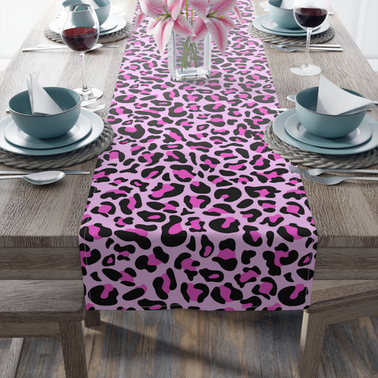 Leopard Print Table Runner - Bold Exotic Elegance, Cotton Twill or Polyester - Perfect for Safari & Glamorous Home Decor