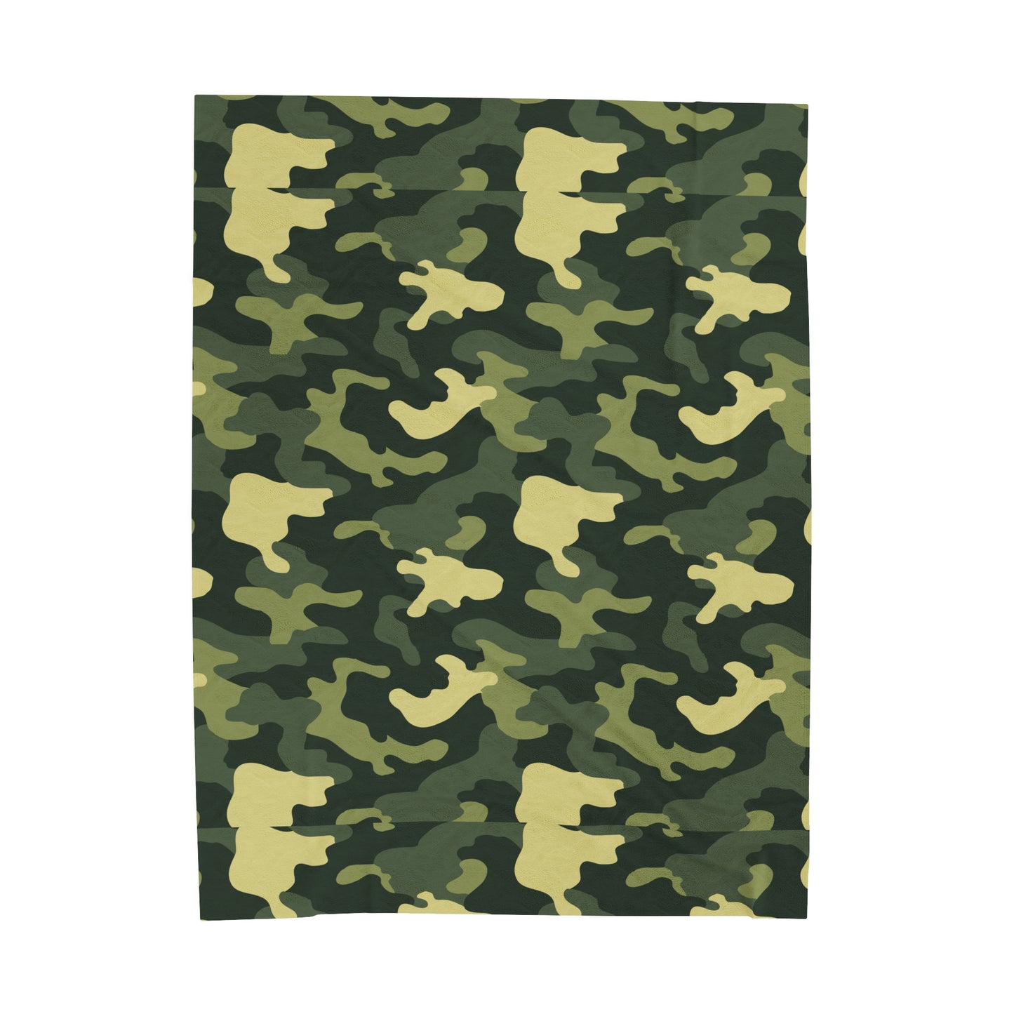 Camouflage Velveteen Plush Blanket | Soft, Rugged, Luxurious and Comforting | Available in Multiple Sizes