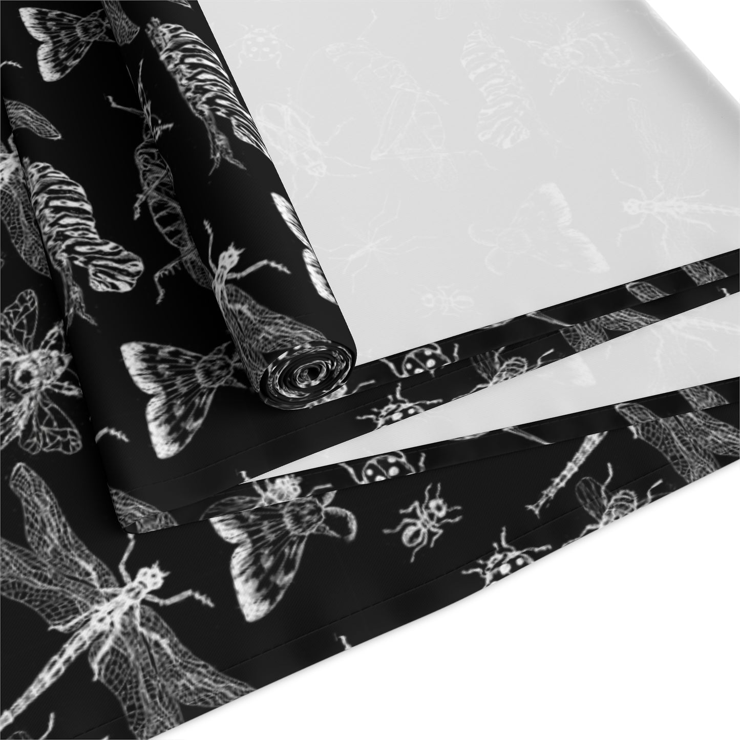 Insect Print Table Runner - Detailed Elegance, Cotton Twill or Polyester - Perfect for Nature Enthusiasts & Scientific Decor