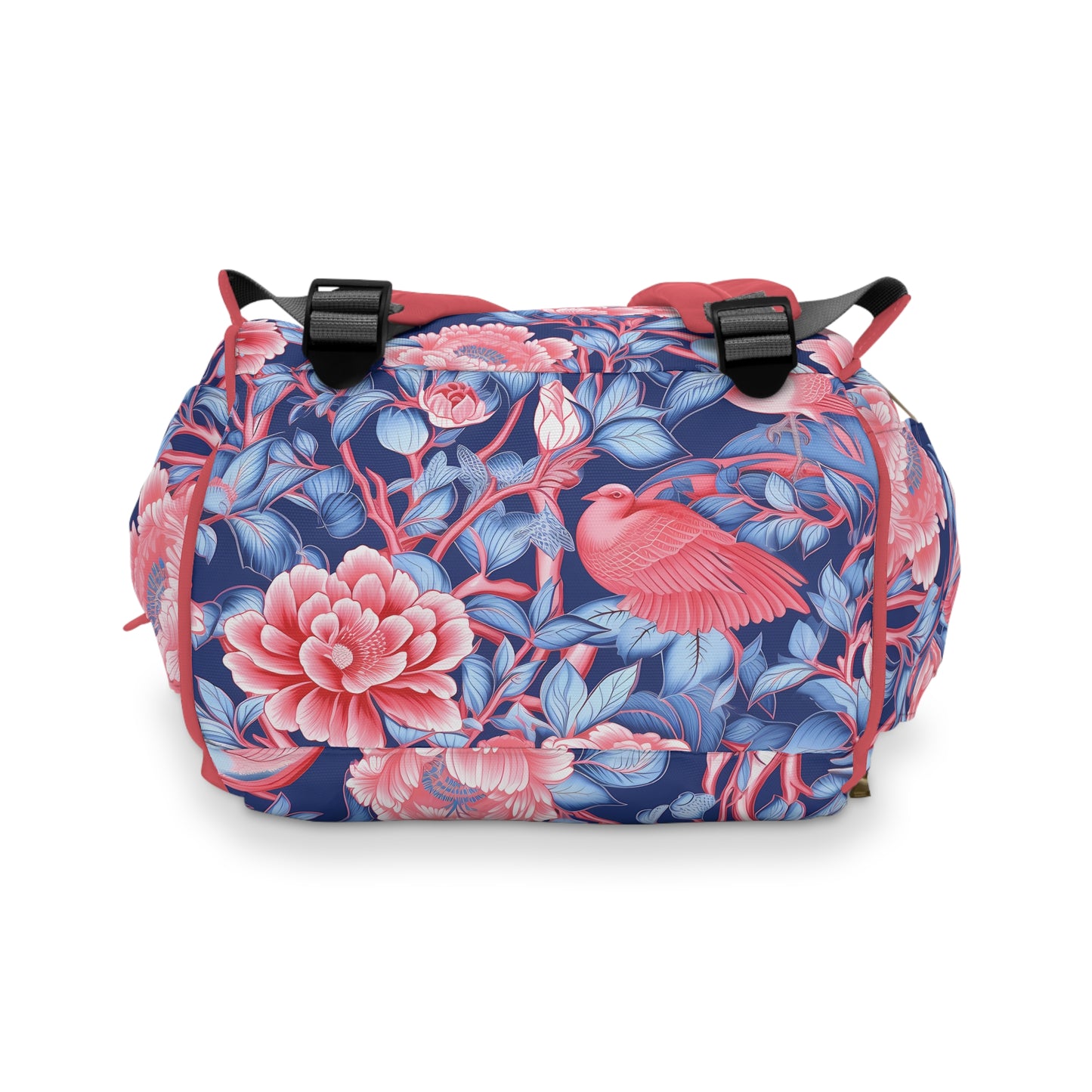 Chinoiserie Diaper Backpack - Elegant & Practical Baby Bag with Traditional Asian Motifs, Perfect for Stylish Parents
