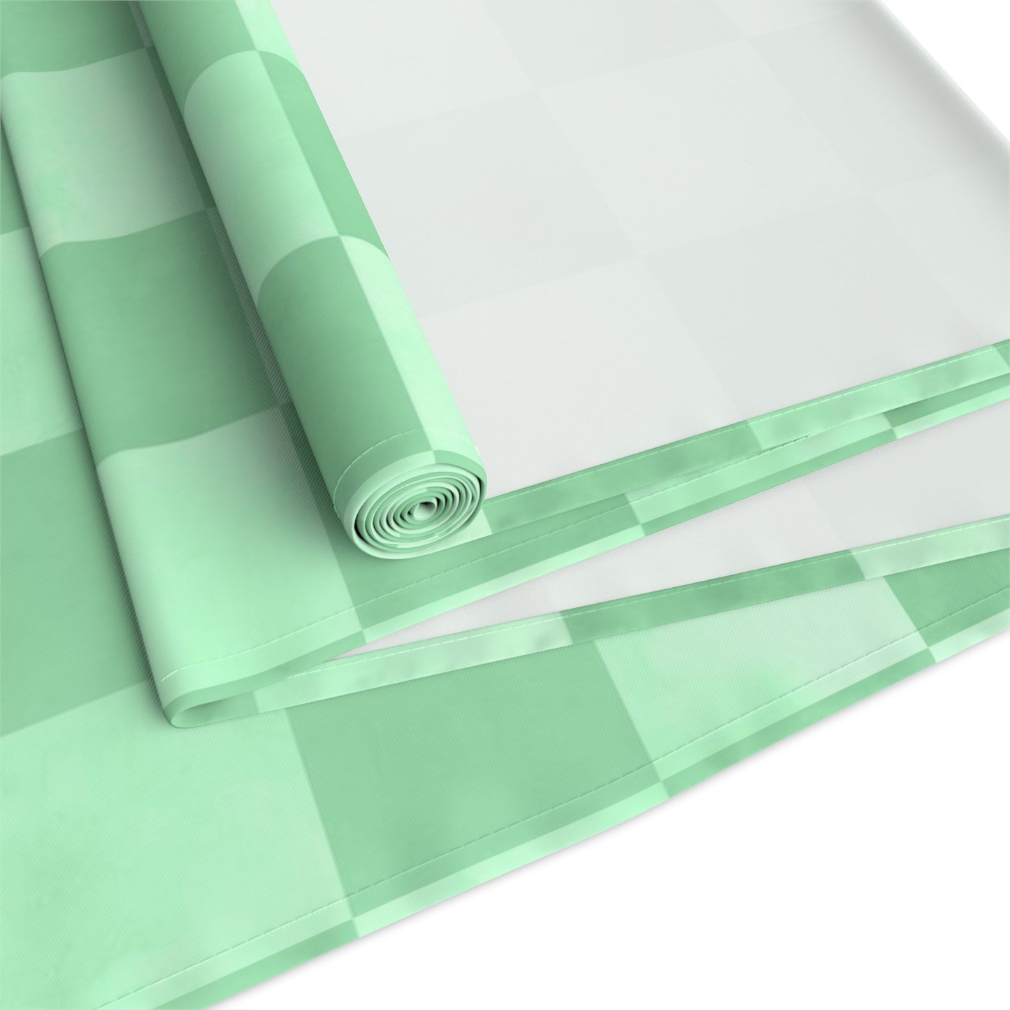 Pastel Checkered Table Runner - Soothing Playfulness, Cotton Twill or Polyester - Perfect for Refreshing & Modern Home Decor