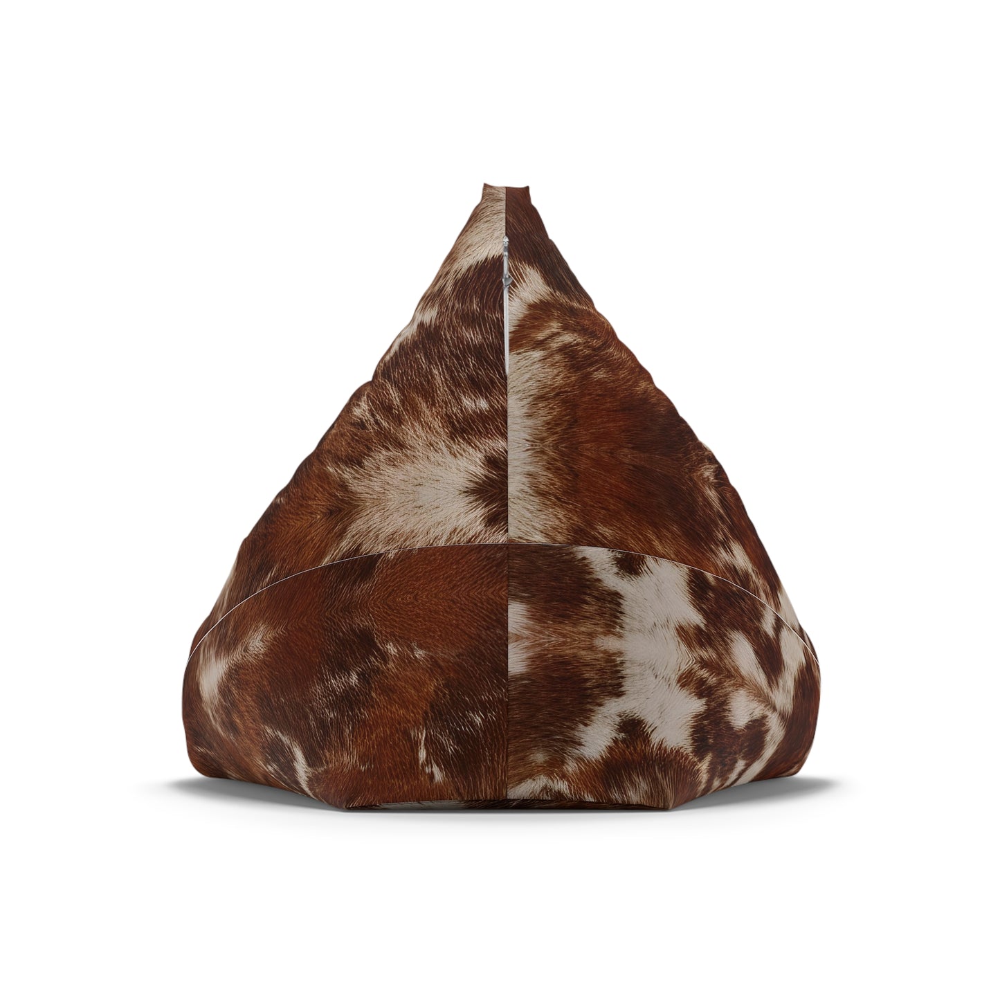 Cowhide Bean Bag Chair Cover - Durable Polyester, Locking Zipper, 2 Sizes