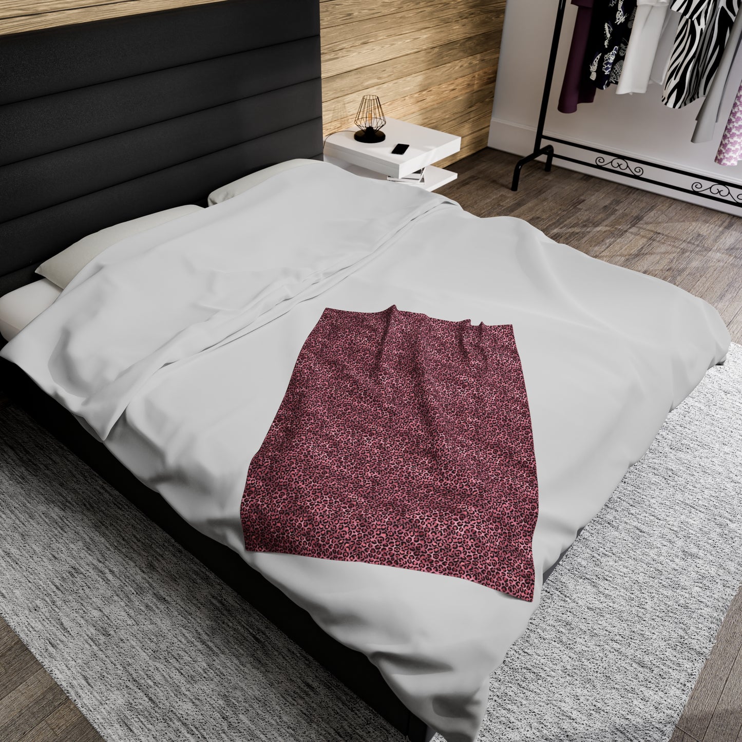 Leopard Velveteen Plush Blanket | Soft, Exotic, Luxurious and Comforting | Available in Multiple Sizes