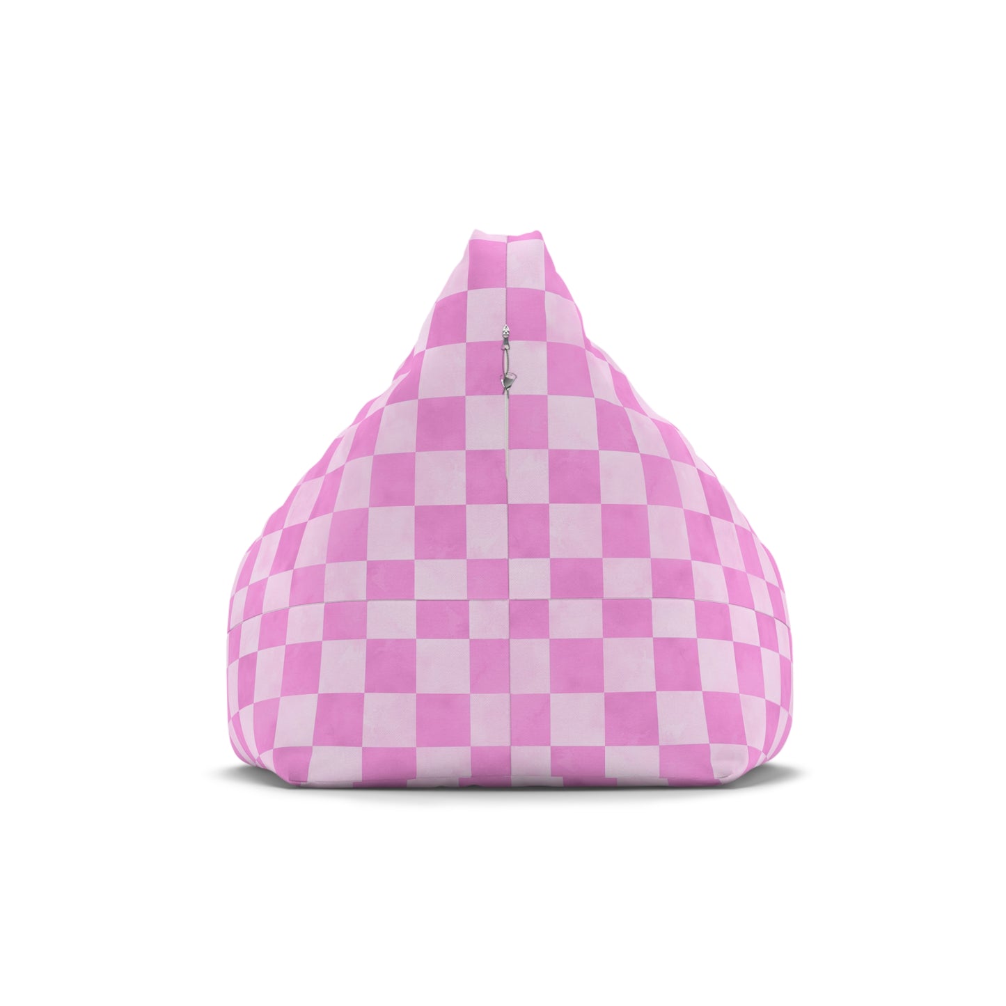 Pastel Checkers Bean Bag Chair Cover - Soft-Touch Polyester Slipcover with Secure Zip