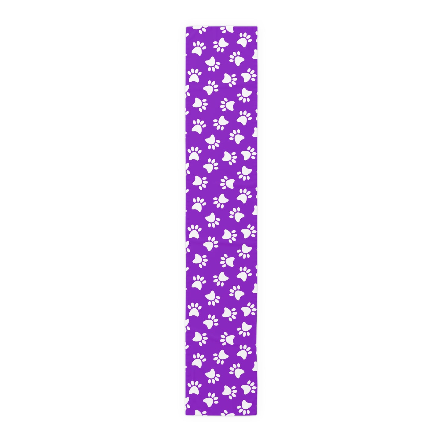 Paw Print Table Runner - Cozy Pet-Themed Decor, Cotton Twill or Polyester - Perfect for Animal Lovers