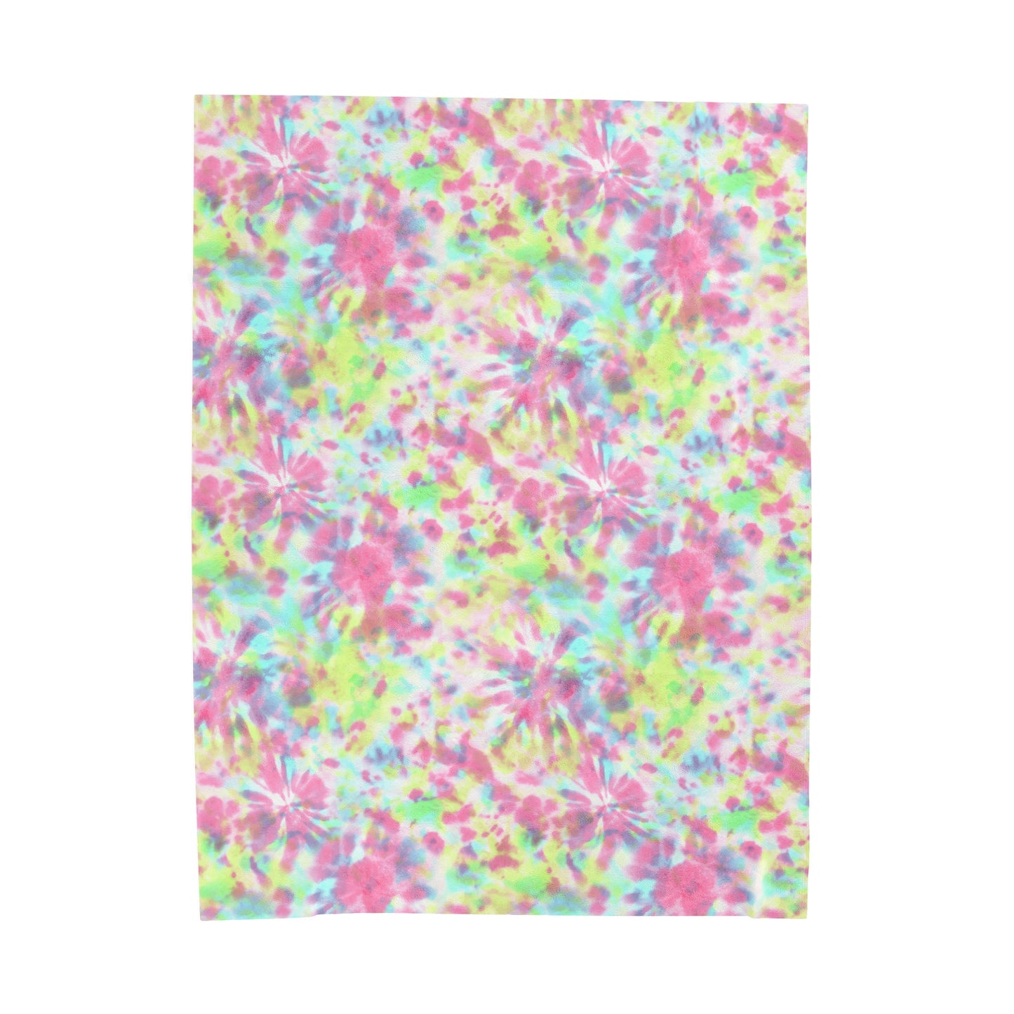 Tie Dye Velveteen Plush Blanket | Soft, Colorful, and Comforting | Available in Multiple Sizes
