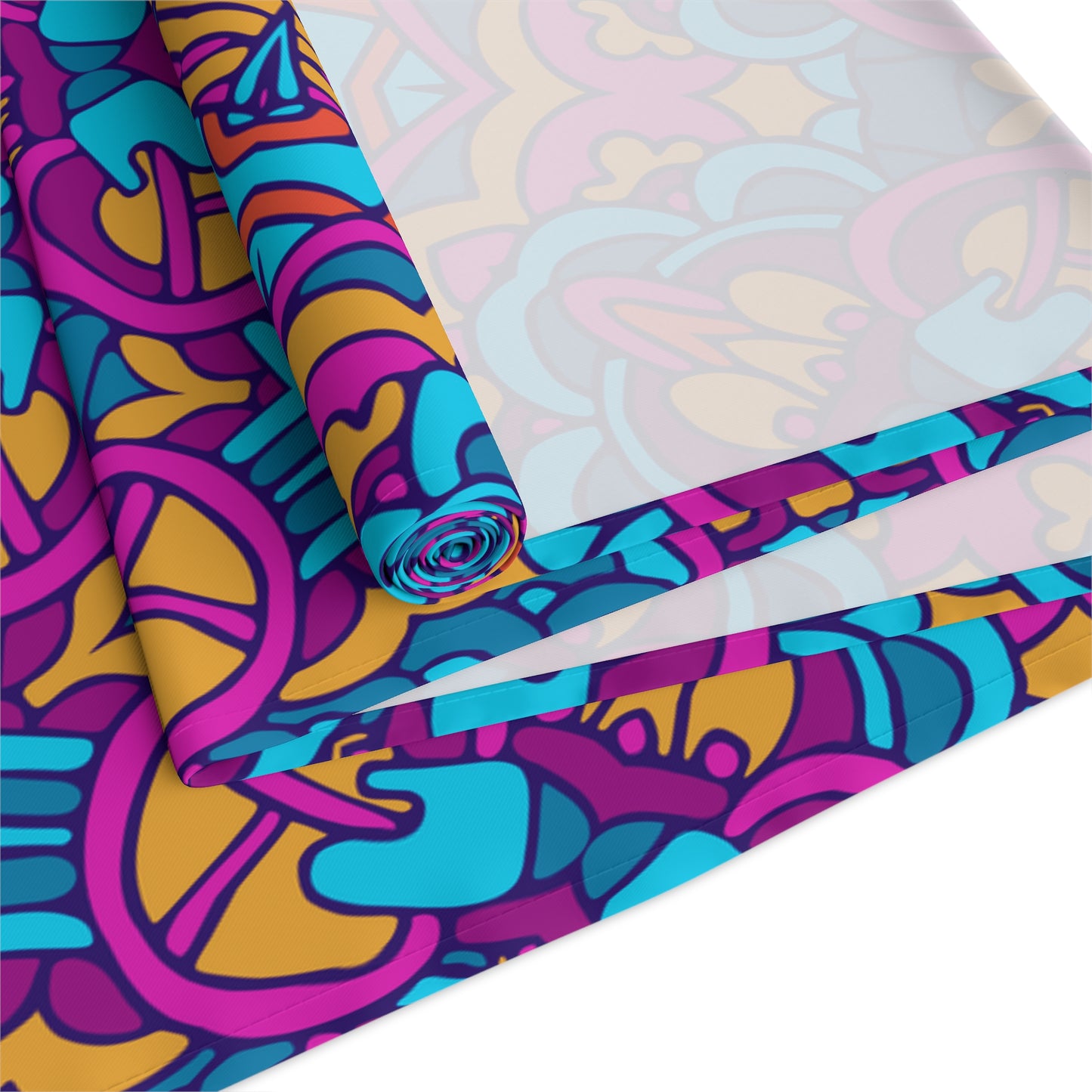 Mandala Print Table Runner - Intricate Patterns, Cotton Twill or Polyester - Ideal for Decorative Home Accents