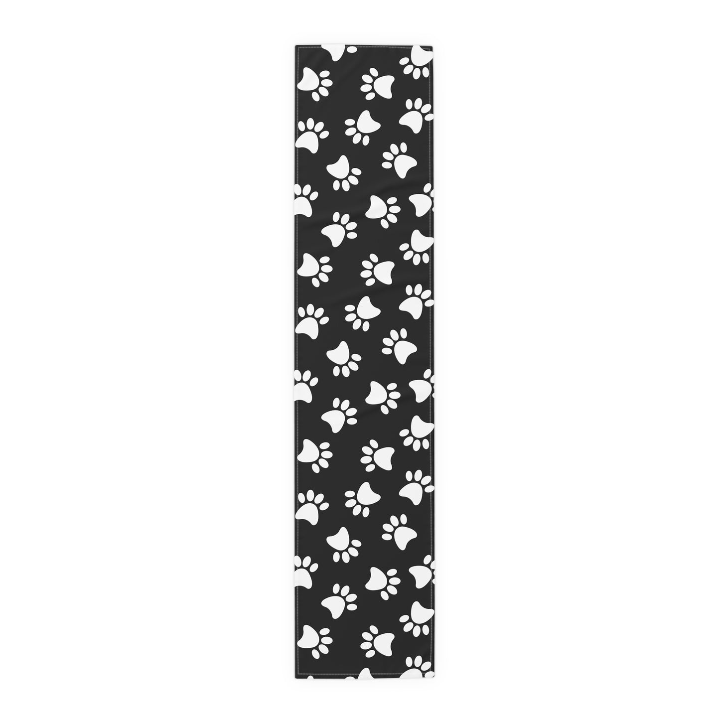 Paw Print Table Runner - Cozy Pet-Themed Decor, Cotton Twill or Polyester - Perfect for Animal Lovers