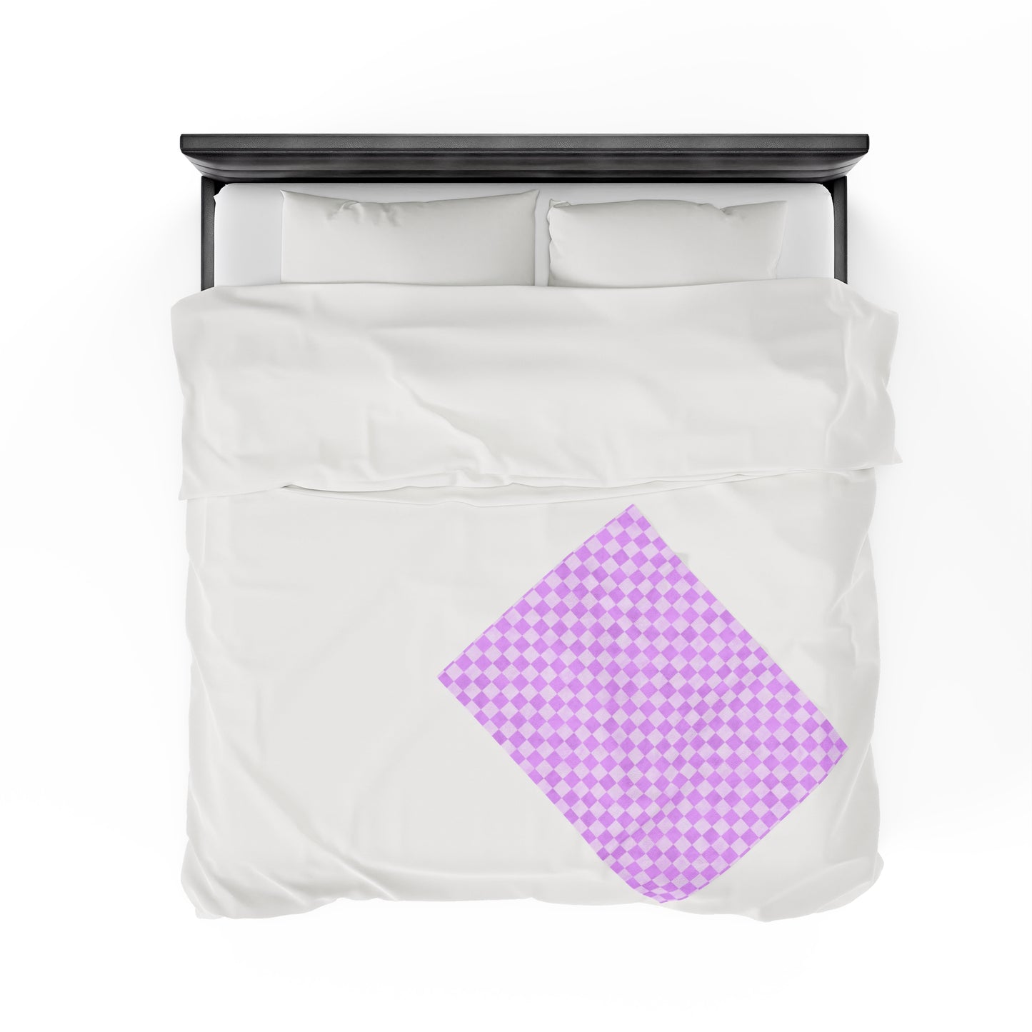 Pastel Checkers Velveteen Plush Blanket | Soft, Trendy, Luxurious and Comforting | Available in Multiple Sizes